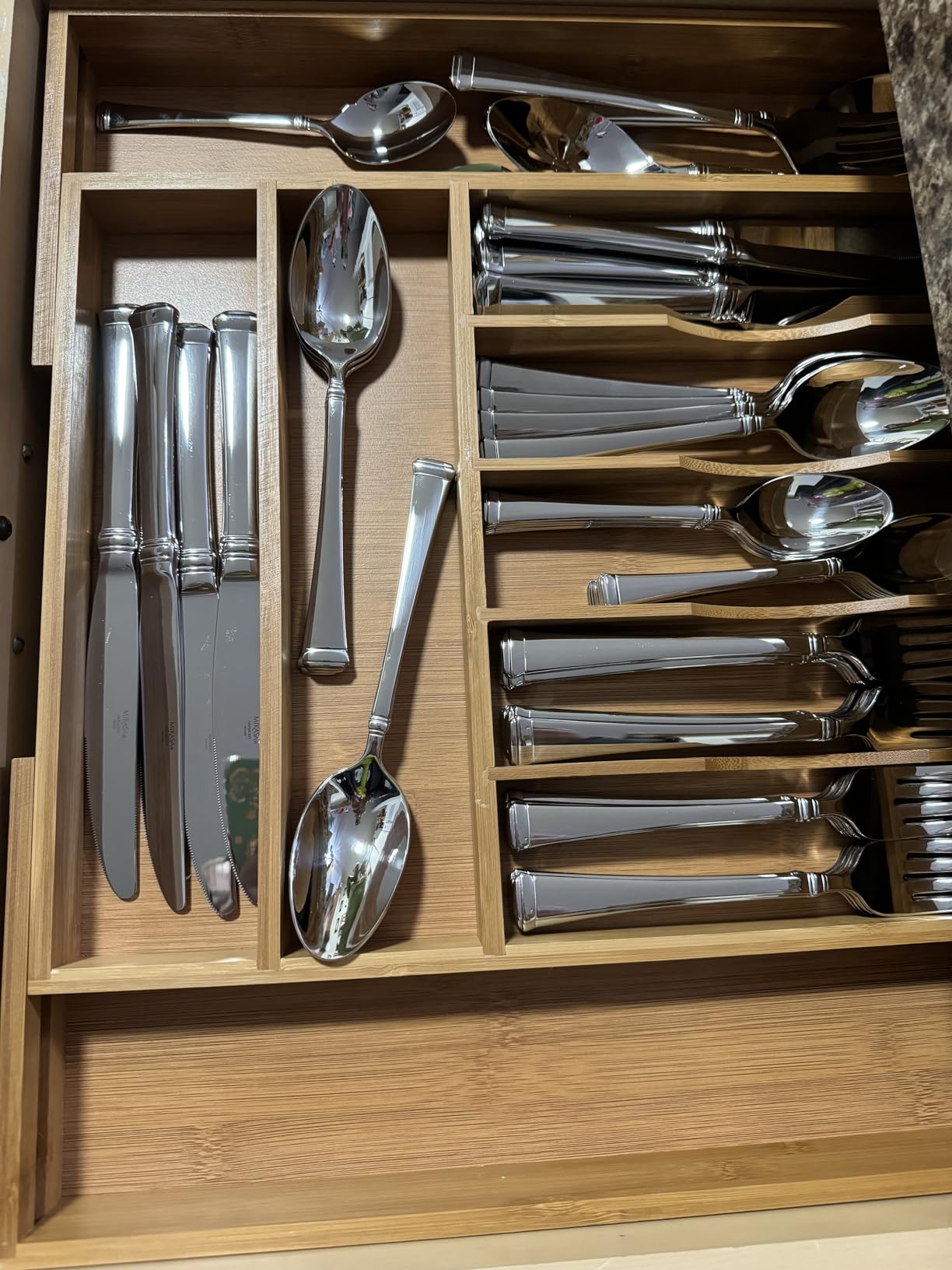 Mikasa Harmony 65-Piece 18/10 Stainless Steel Flatware Set, Service for 12, Polished Silverware with Serving Utensils, Dishwasher Safe Customer Review Mikasa Harmony 65-Piece 18/10 Stainless Steel Flatware Set, Service for 12, Polished Silverware with Serving Utensils, Dishwasher Safe - Customer Photo 5