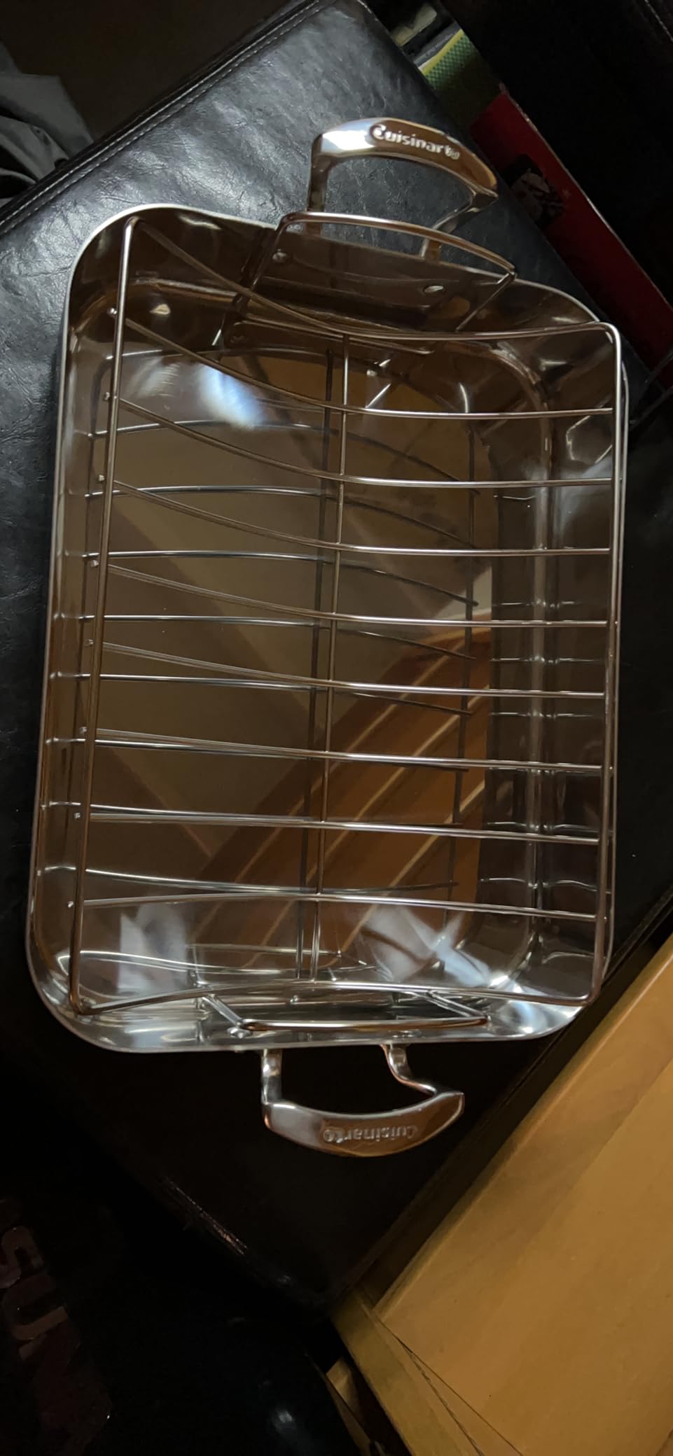 Cuisinart 16-Inch Roaster, Chef's Classic Rectangular Roaster with Rack, Stainless Steel, 7117-16URP1 - Customer Photo 5
