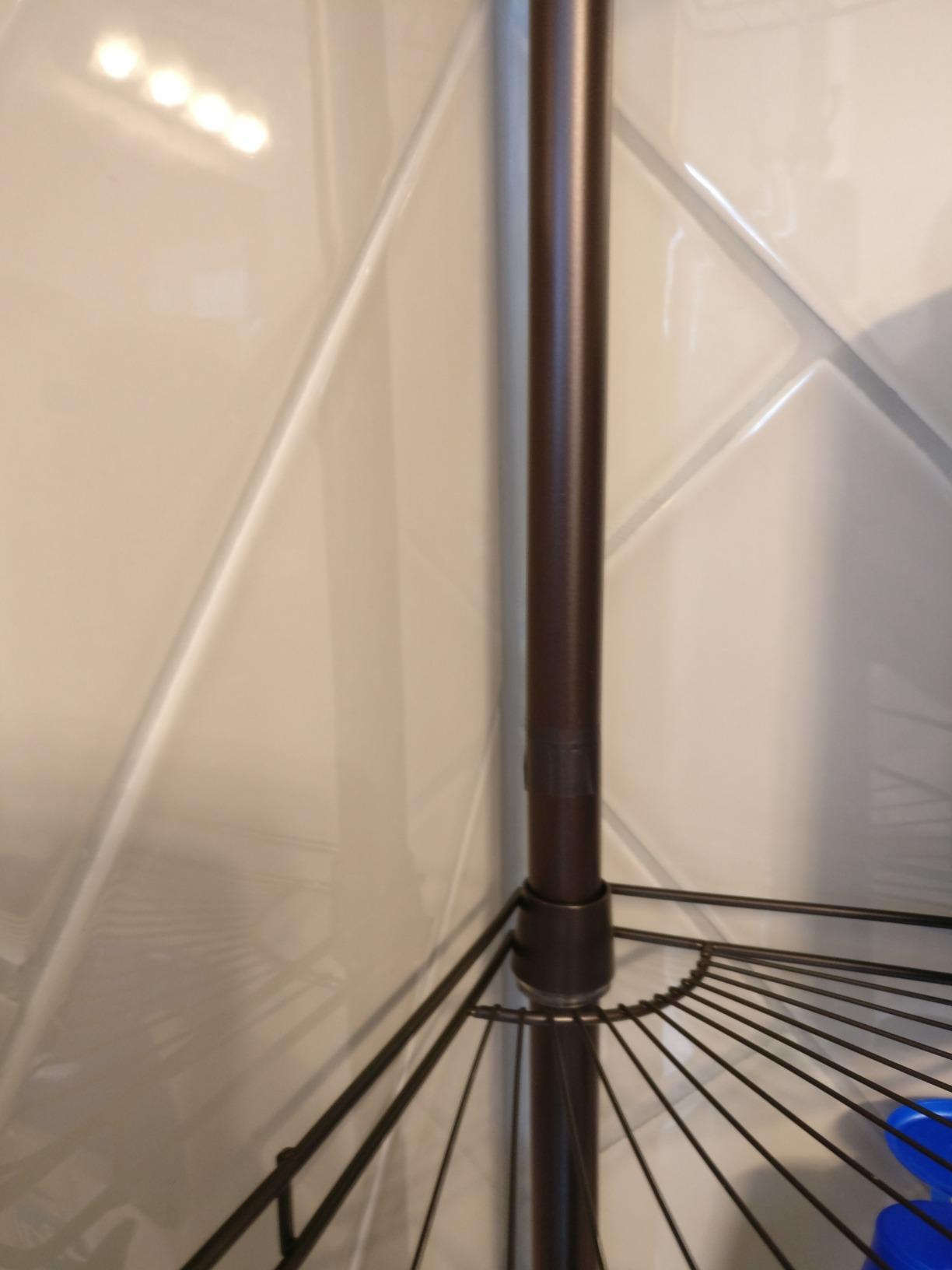 Zenna Home Shower Tension Pole Caddy, Satin Nickel - Customer Photo 2