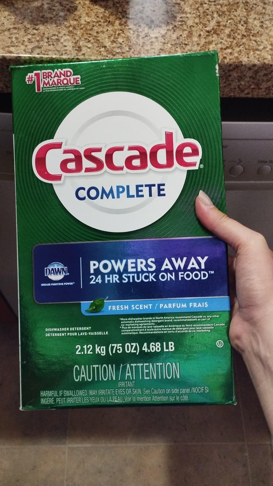 Cascade Complete Powder All-in-1 Dishwasher Detergent - 75 oz - Fresh - 2 pk Customer Review Cascade Complete Powder All-in-1 Dishwasher Detergent - 75 oz - Fresh - 2 pk - Customer Photo 1
