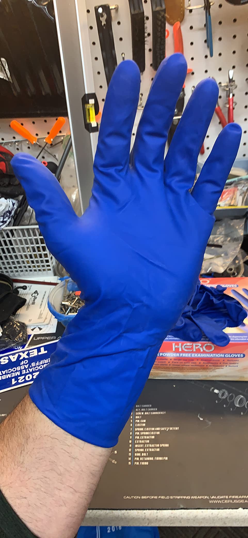 Adenna HERO Disposable Latex Gloves - 14 Mil, NFPA-Approved Heavy Duty Glove with 12