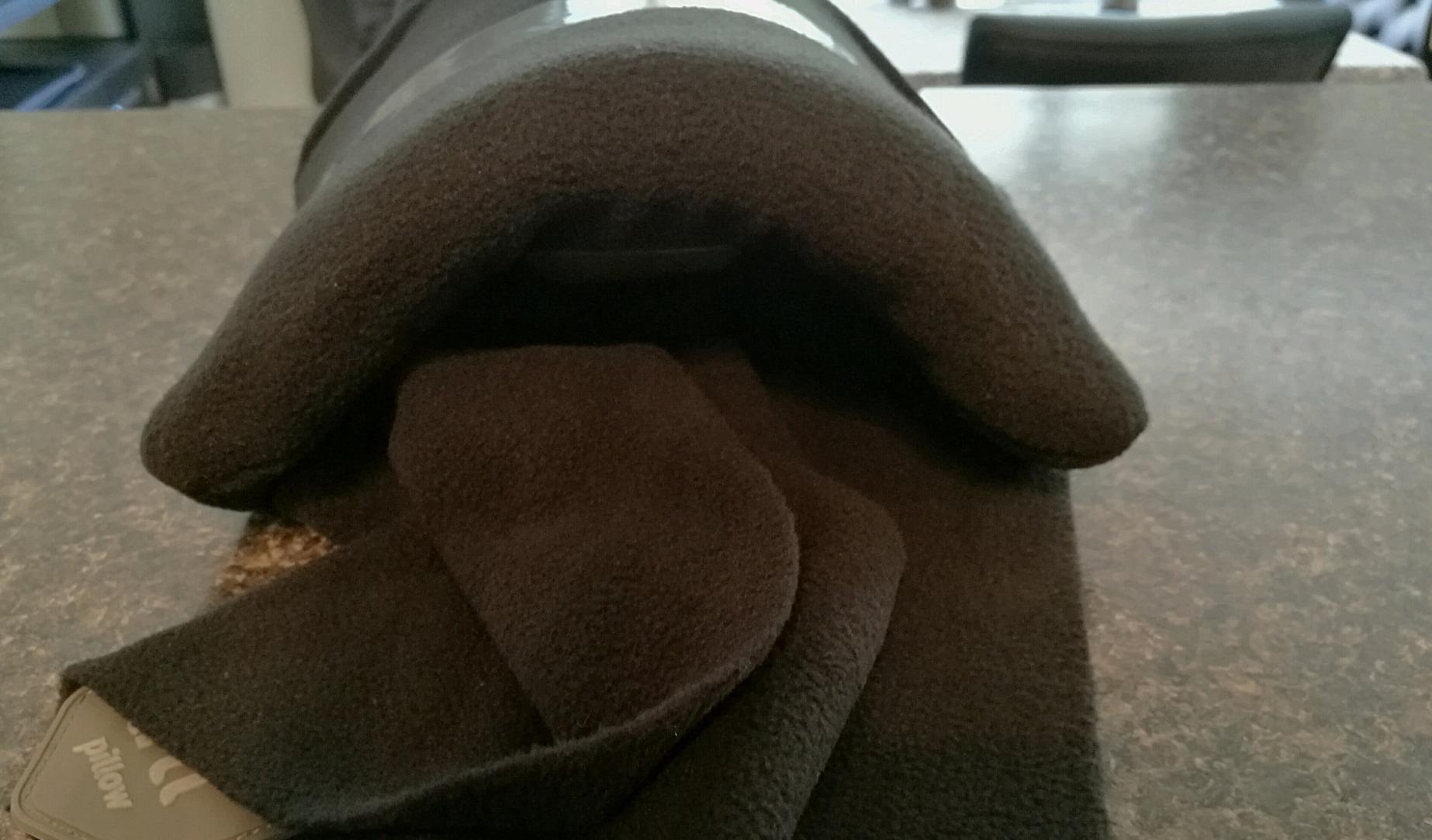 trtl Pillow - Scientifically Proven, Super Soft Neck Support Travel Pillow for Airplanes - Lightweight and Machine Washable - Ergonomic Design for Traveling on Flights, Cars, and Trains - Black Customer Review trtl Pillow - Scientifically Proven, Super Soft Neck Support Travel Pillow for Airplanes - Lightweight and Machine Washable - Ergonomic Design for Traveling on Flights, Cars, and Trains - Black - Customer Photo 1