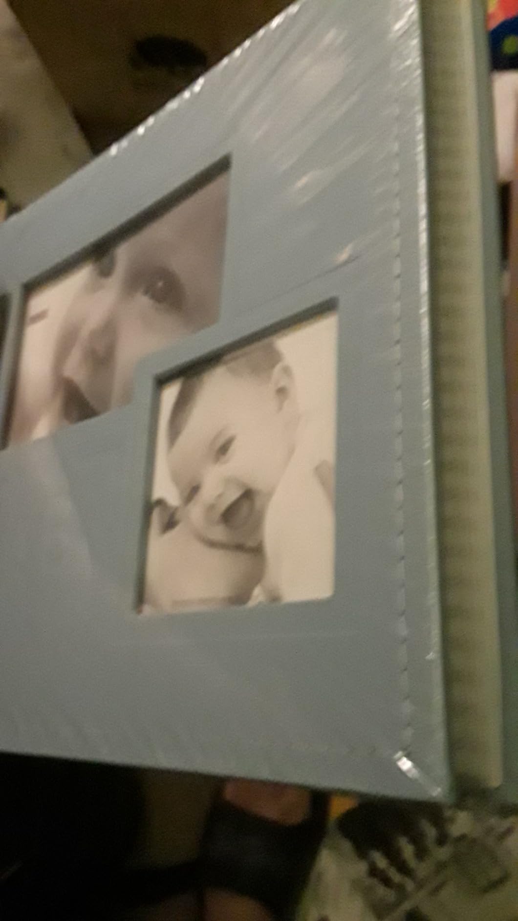 Pioneer Photo Albums DA-200COLB/B 200-Pocket Embossed Baby Leatherette Frame Cover Album for 4 by 6-Inch Prints, Blue - Customer Photo 1