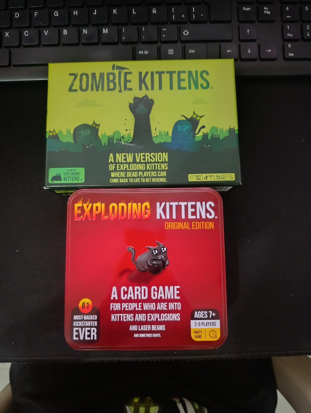 Exploding Kittens Original Edition - 2-5 Players - Ages 7+ - 15 Minutes to Play - High Stakes Card Game - Party Game, Family Game Night, Kid and Adult Card Game - Customer Photo 2