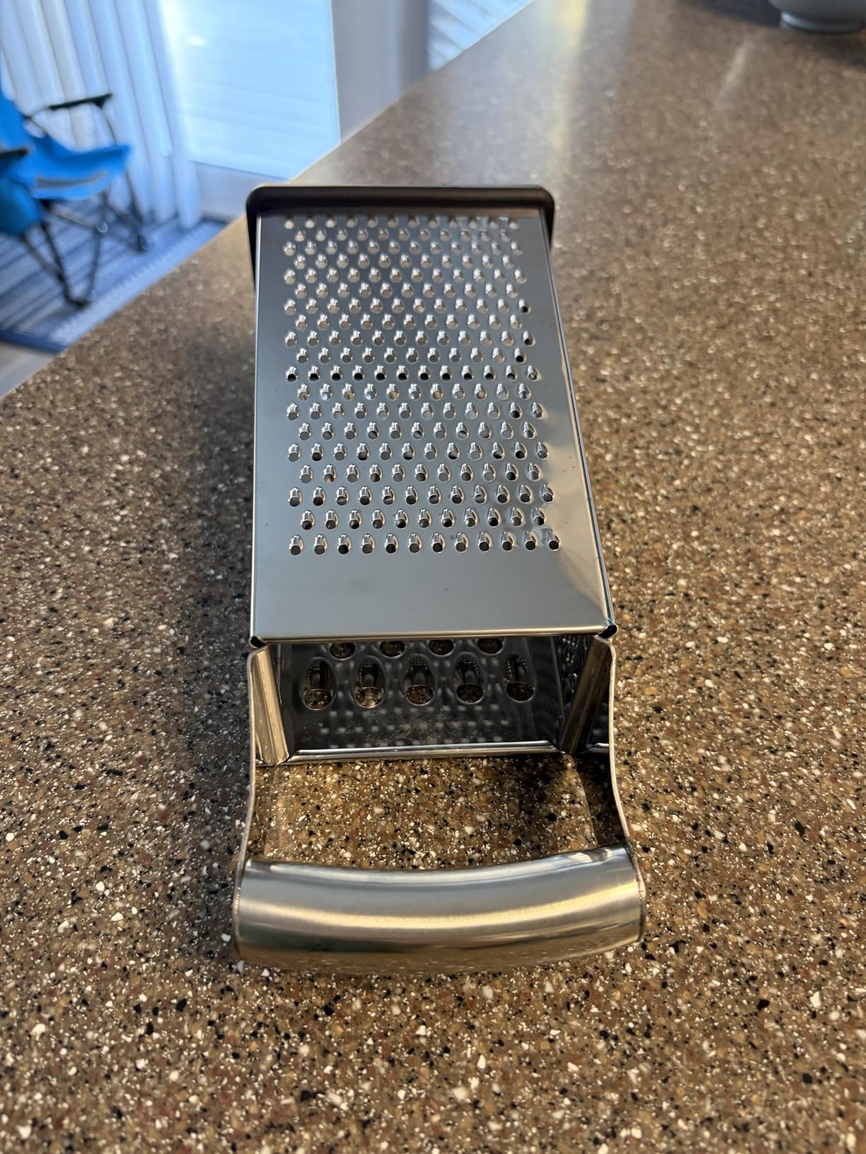 Spring Chef Professional Large Parmesan Cheese Grater, Stainless Steel Metal Box Grater with Handle, 4 Sided Handheld Kitchen Food Shredder for Cheese, Carrot, Veggie, Ginger, Potato - Dishwasher Safe - Customer Photo 1