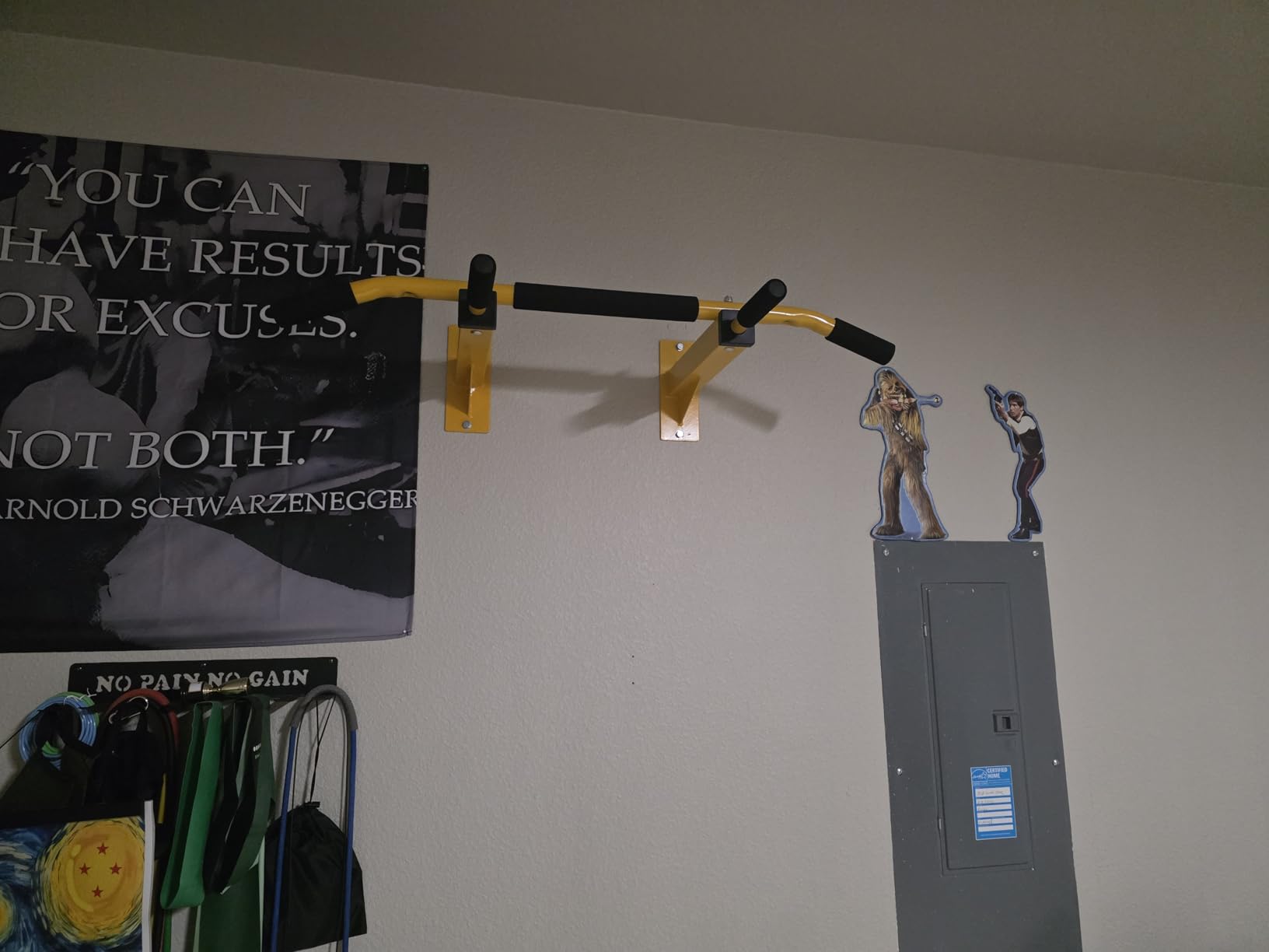 Yes4All Pull Up Bar Wall Mounted - Multifunctional Wall Mounted Pull Up Bar for Home Gym Workout Strength Training Equipment Customer Review Yes4All Pull Up Bar Wall Mounted - Multifunctional Wall Mounted Pull Up Bar for Home Gym Workout Strength Training Equipment - Customer Photo 2