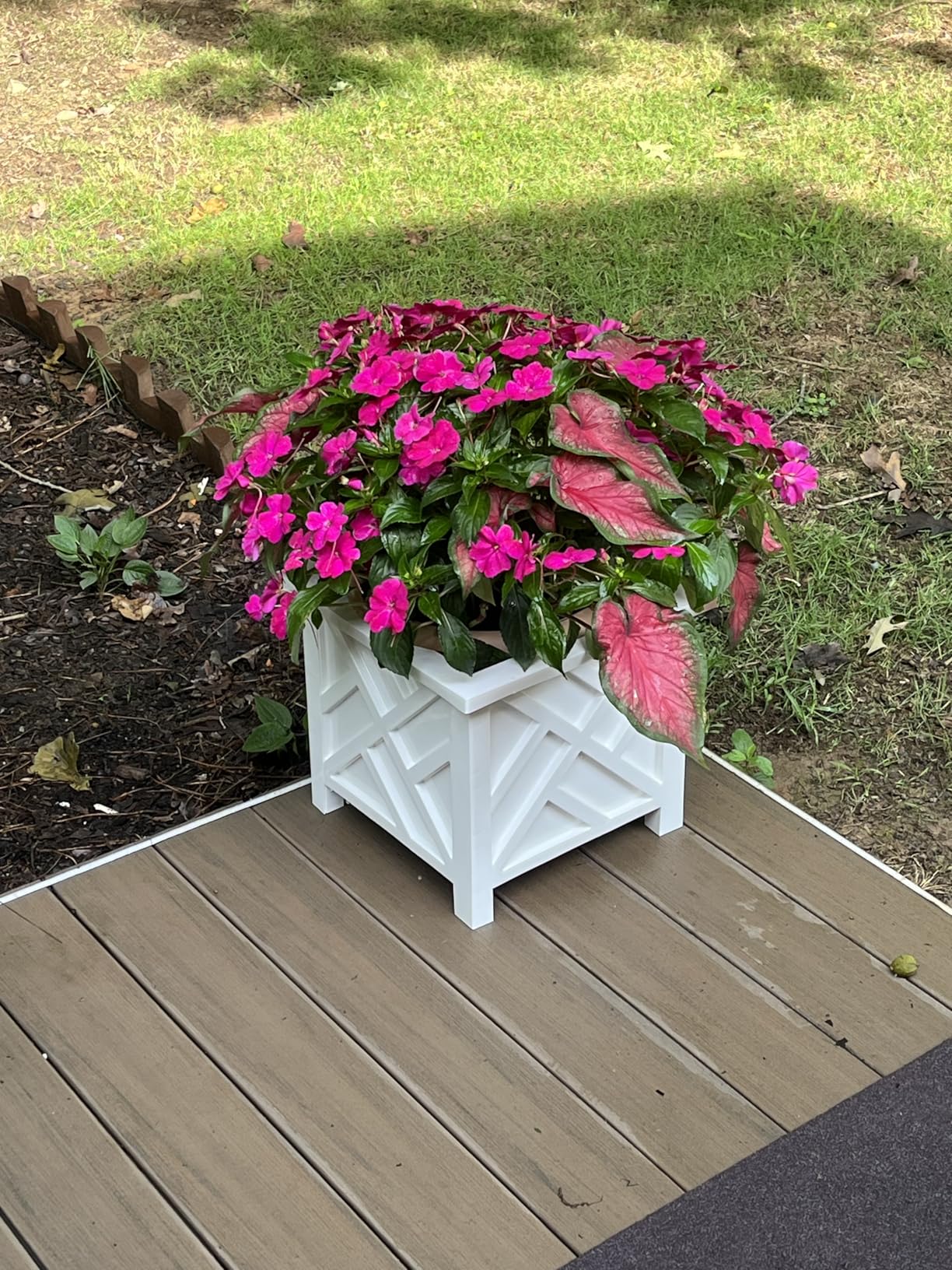 Lattice Design Outdoor Planter Box - 14.75 Lattice Design Outdoor Planter Box - 14.75
