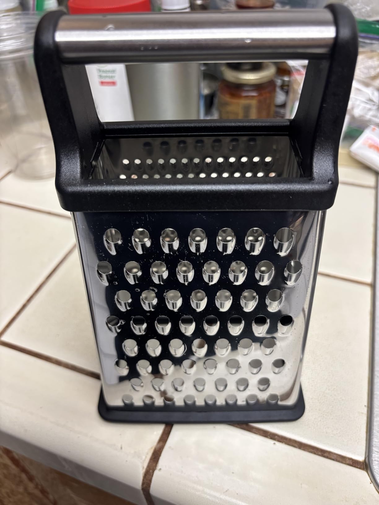 Spring Chef Professional Cheese Grater - Stainless Steel, XL Size, 4 Sides - Perfect Box Grater for Parmesan Cheese, Vegetables, Ginger - Dishwasher Safe - Black - Customer Photo 5
