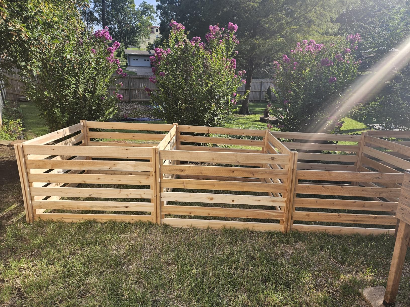 Greenes Fence Cedar Wood Composter, 23.25 Cu ft / 173.92 gallons - Made in USA with North American Cedar Customer Review Greenes Fence Cedar Wood Composter, 23.25 Cu ft / 173.92 gallons - Made in USA with North American Cedar - Customer Photo 1