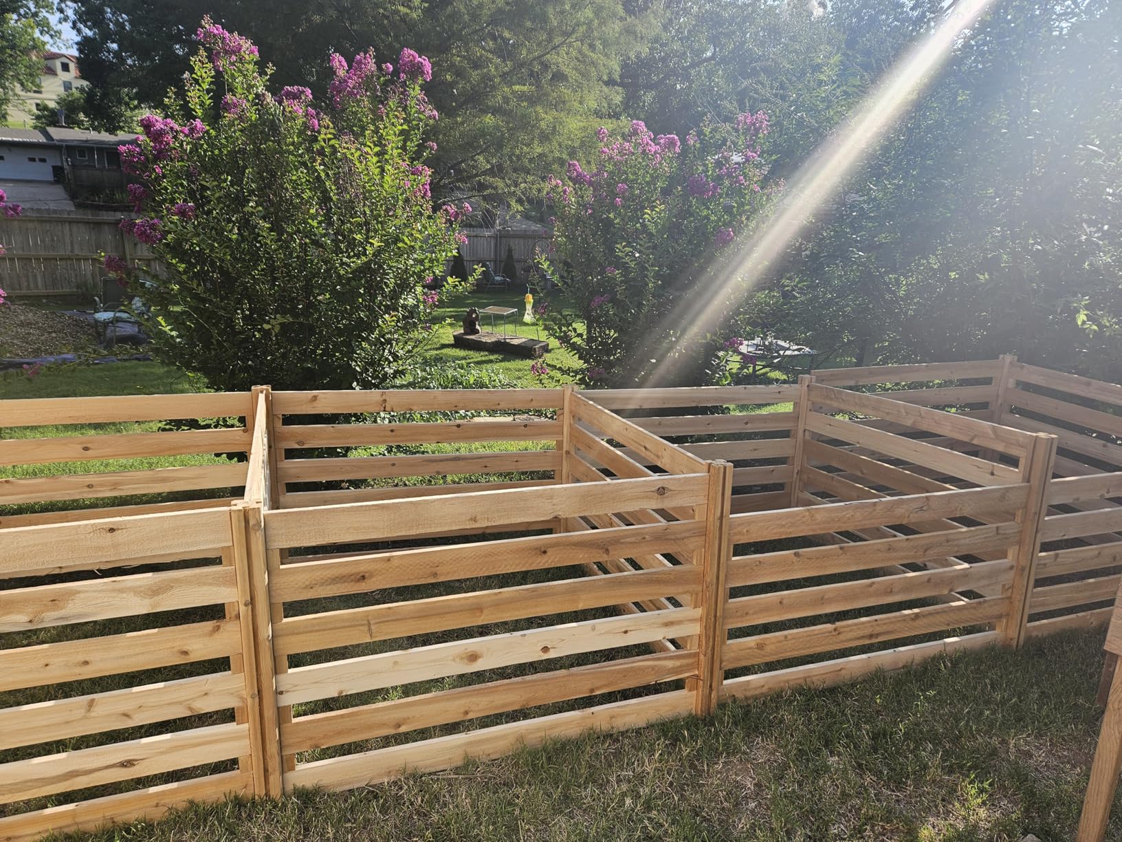 Greenes Fence Cedar Wood Composter, 23.25 Cu ft / 173.92 gallons - Made in USA with North American Cedar Customer Review Greenes Fence Cedar Wood Composter, 23.25 Cu ft / 173.92 gallons - Made in USA with North American Cedar - Customer Photo 2