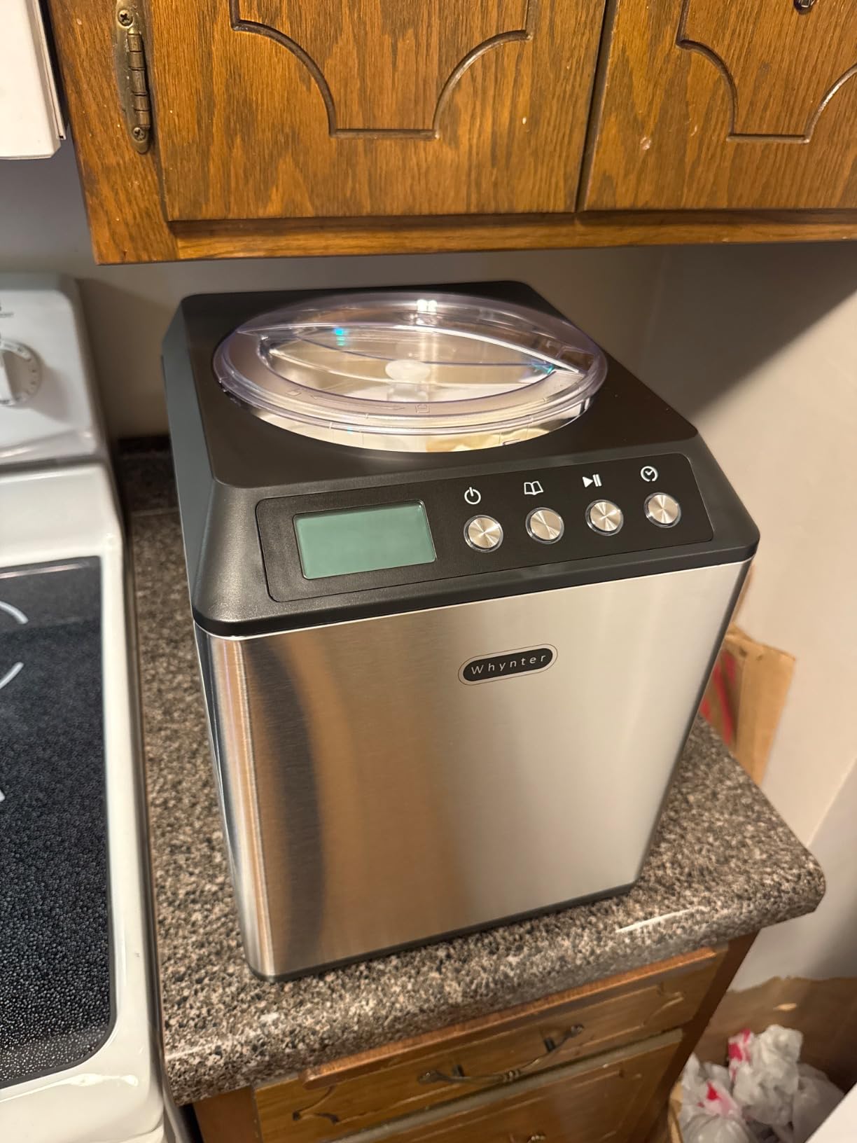 Whynter Ice Cream Maker Machine Automatic 2.1 Qt. Upright with Built-In Compressor, LCD Digital Display & Timer, No Pre-Freezing, ICM-201SB, Stainless Steel - Customer Photo 1