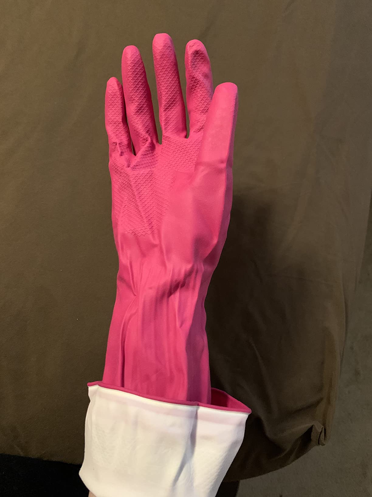 PLAYTEX Living Drip-Catch Cuff Reusable Rubber Gloves for Household Cleaning – Medium Size, 3-Pack - Customer Photo 5