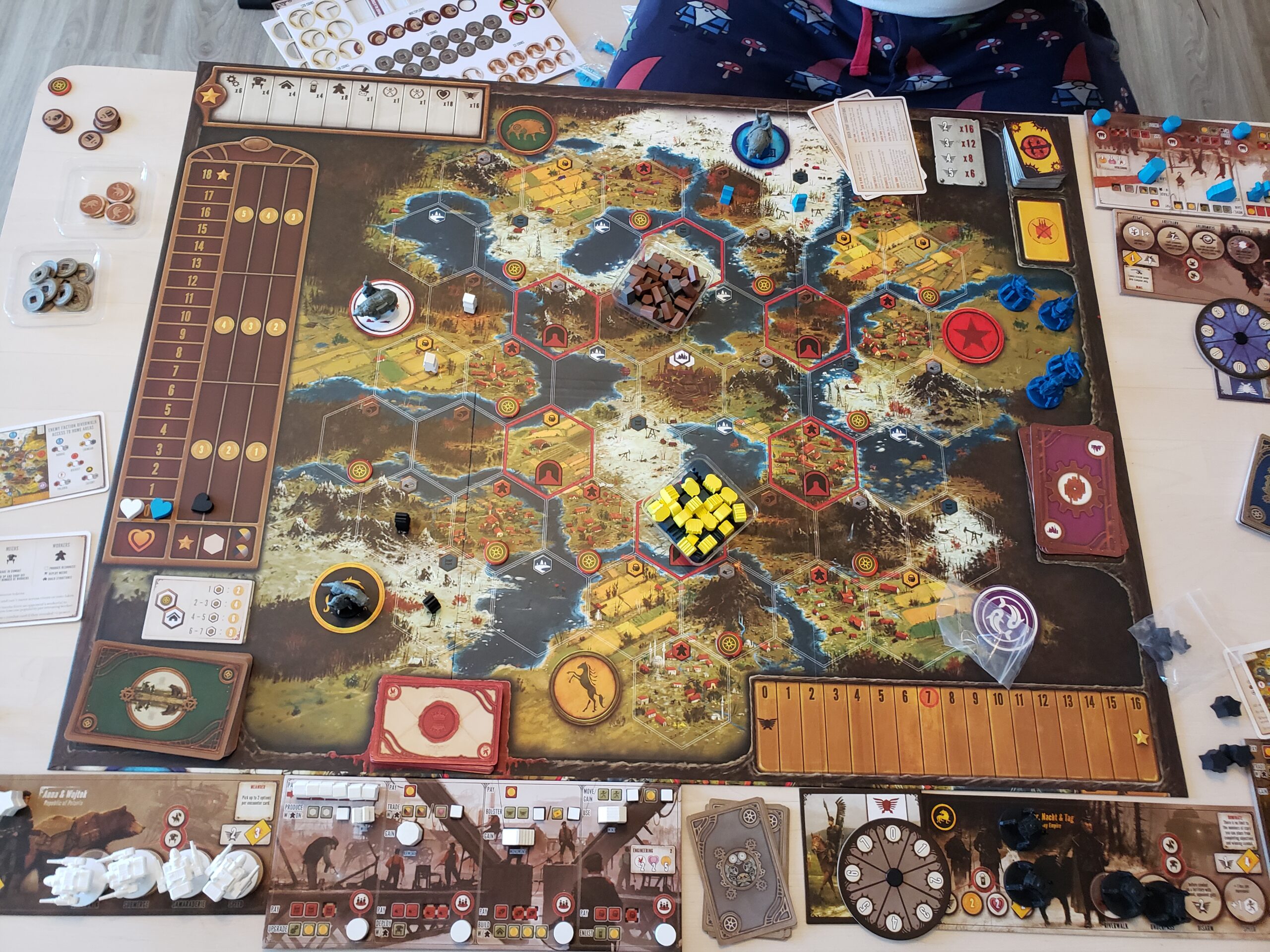 Stonemaier Games: Scythe (Base Game) by Jamey Stegmaier | an Engine-Building, Area Control Strategy Board Game with Mechs, Set in Dieselpunk 1920+ Europe for Adults and Family | 1-5 Players, 115 Mins Customer Review Stonemaier Games: Scythe (Base Game) by Jamey Stegmaier | an Engine-Building, Area Control Strategy Board Game with Mechs, Set in Dieselpunk 1920+ Europe for Adults and Family | 1-5 Players, 115 Mins - Customer Photo 1