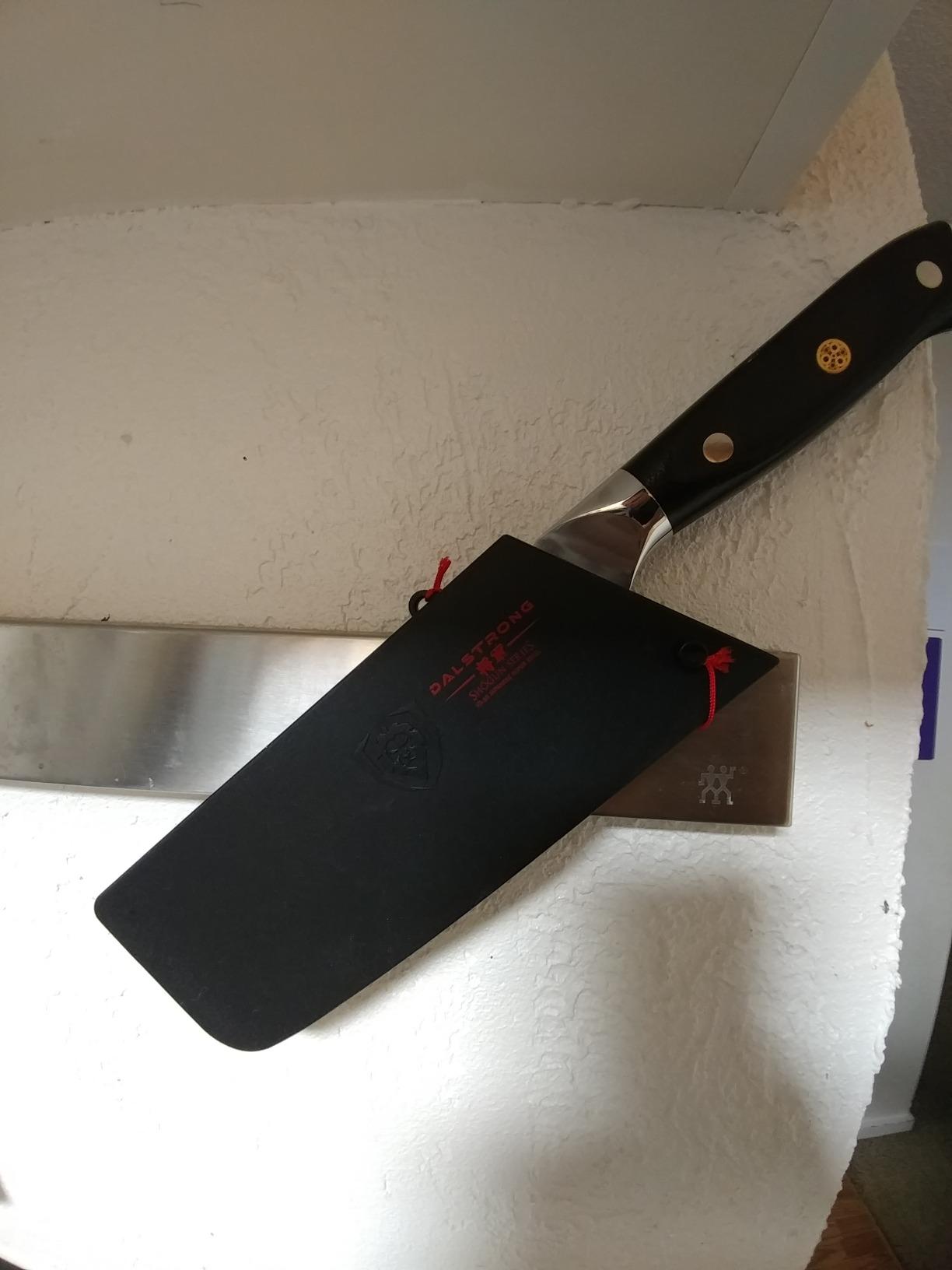 Dalstrong Nakiri Vegetable Knife - 6 inch - Shogun Series Elite - Japanese AUS-10V Super Steel - Damascus - Hammered Finish - Customer Photo 2
