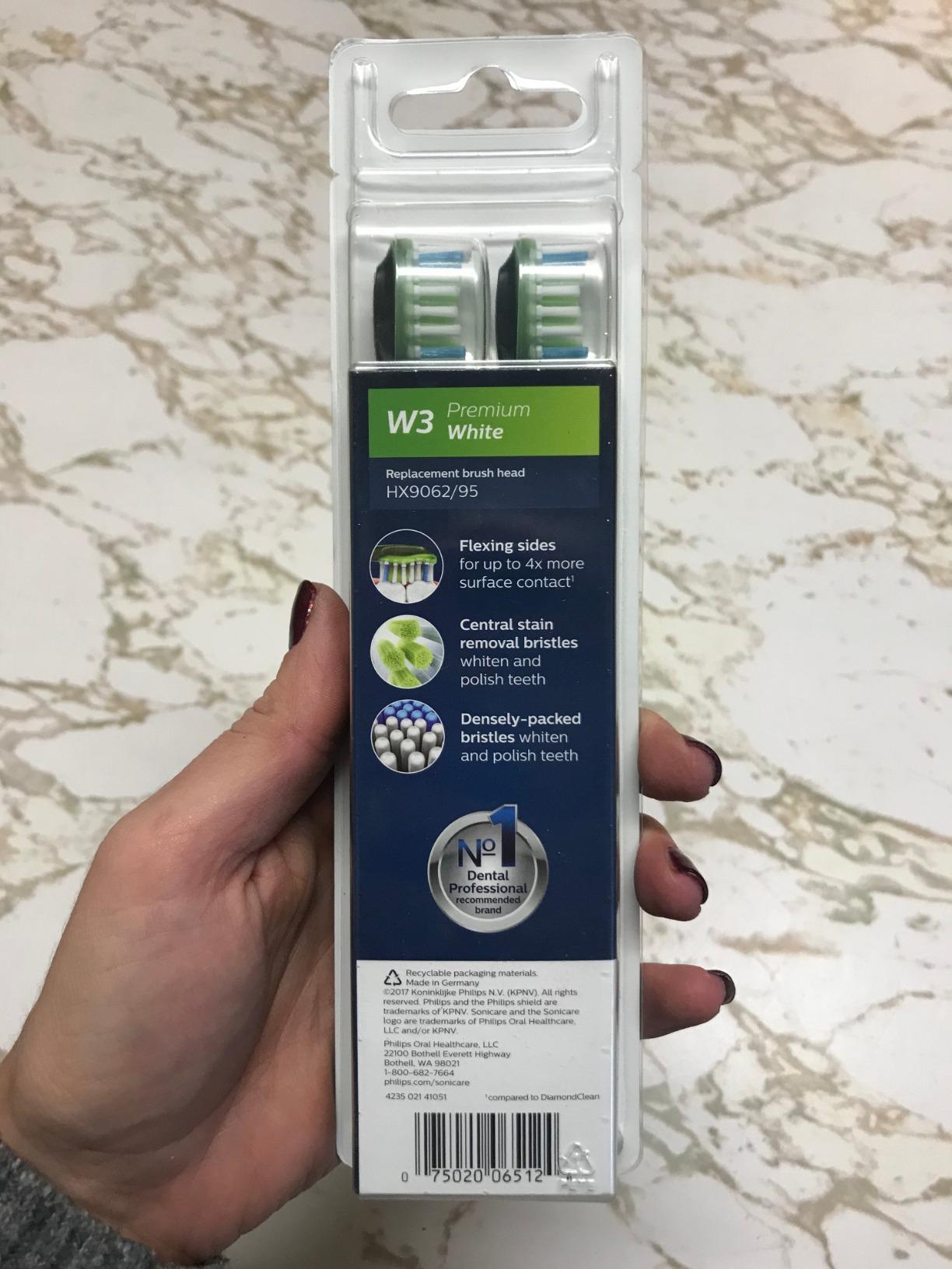 Philips Sonicare Genuine W3 Premium White Replacement Toothbrush Heads, 4 Brush Heads, White, HX9064/65 - Customer Photo 2