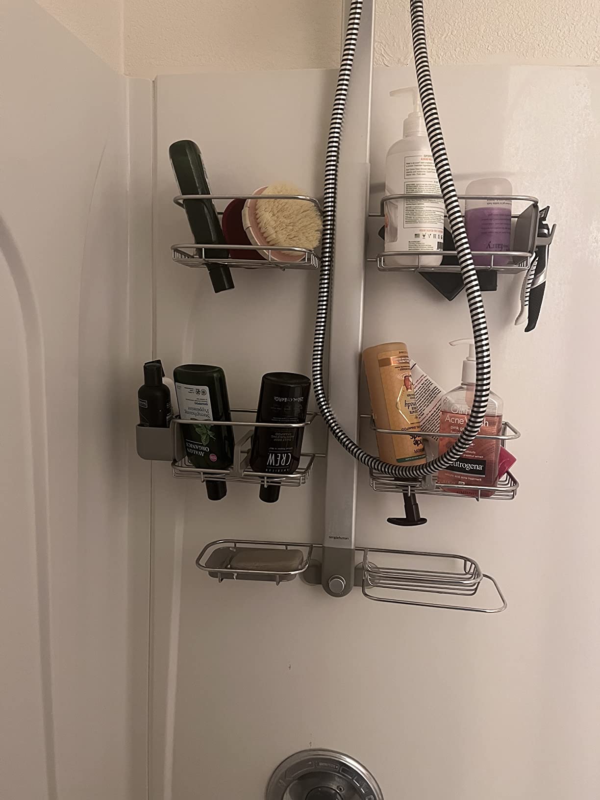 simplehuman Adjustable and Extendable Shower Caddy XL, Stainless Steel and Anodized Aluminum - Customer Photo 4