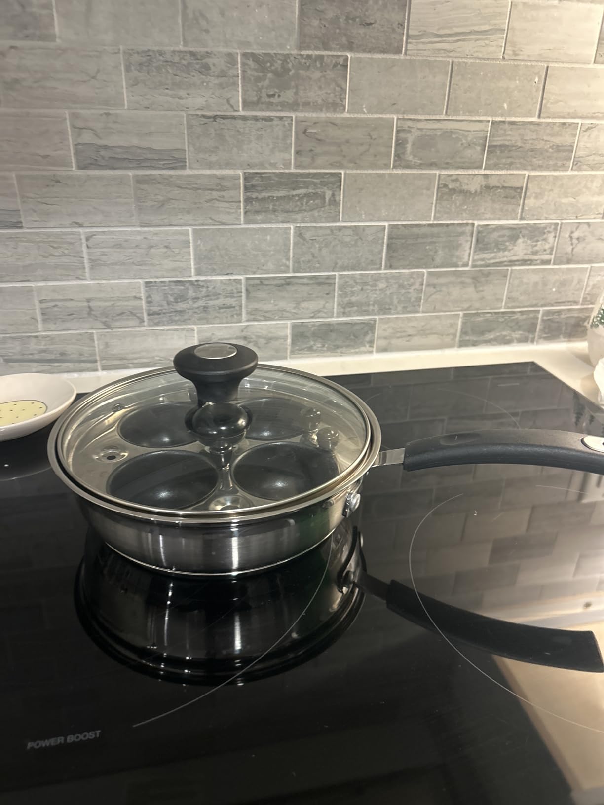 Egg Poacher - Eggssentials Poached Egg Maker, Stainless Steel Egg Poaching Pan, Poached Eggs Cooker Food Grade Safe PFOA Free with Spatula. - Customer Photo 2