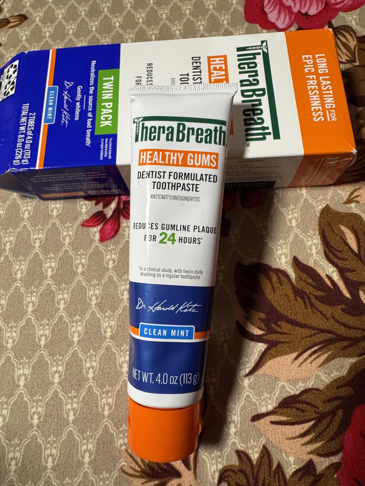 TheraBreath Healthy Gums Oral Rinse, Antigingivitis, Clean Mint Flavor, Dentist Formulated to Help Prevent Gingivitis and Support Gum Health, Alcohol Free, 16 Fl Oz (Pack of 2) Customer Review TheraBreath Healthy Gums Oral Rinse, Antigingivitis, Clean Mint Flavor, Dentist Formulated to Help Prevent Gingivitis and Support Gum Health, Alcohol Free, 16 Fl Oz (Pack of 2) - Customer Photo 1