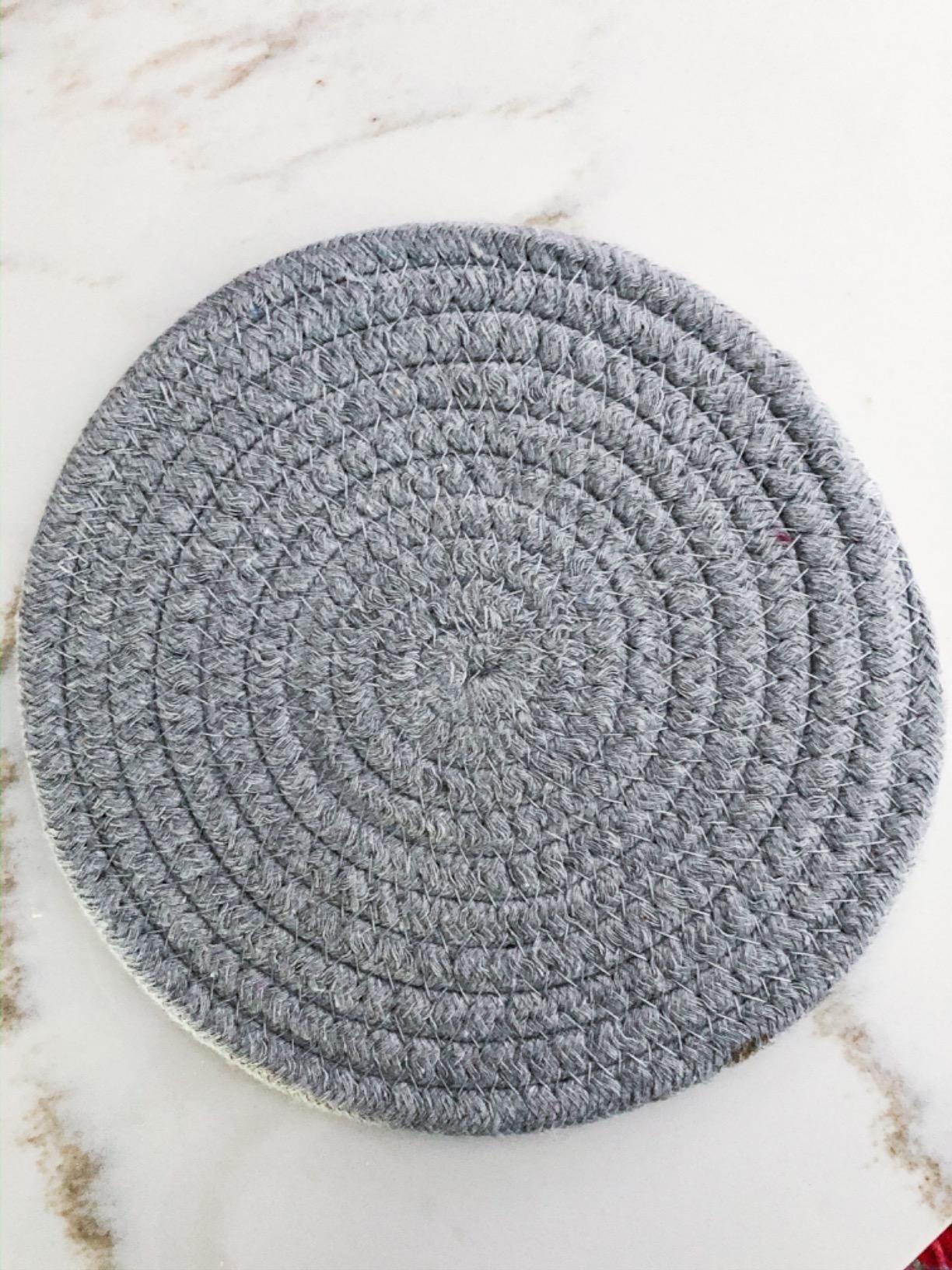Potholders Set Trivets Set 100% Pure Cotton Thread Weave Hot Pot Holders Set (Set of 3) Stylish Coasters, Hot Pads, Hot Mats,Spoon Rest For Cooking and Baking by Diameter 7 Inches (Gray) Customer Review Potholders Set Trivets Set 100% Pure Cotton Thread Weave Hot Pot Holders Set (Set of 3) Stylish Coasters, Hot Pads, Hot Mats,Spoon Rest For Cooking and Baking by Diameter 7 Inches (Gray) - Customer Photo 5