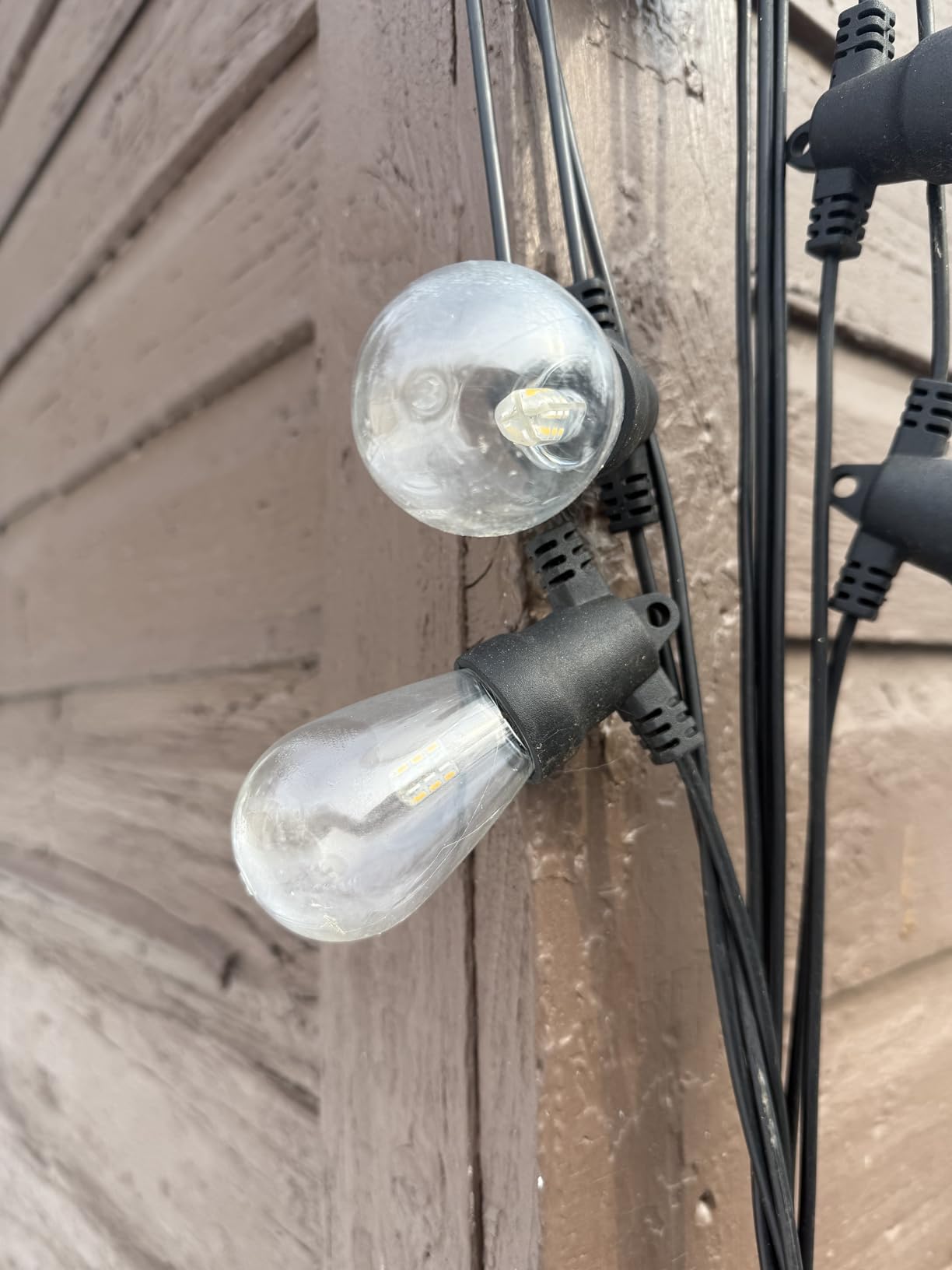 Brightech Ambience Pro Solar Powered Outdoor String Lights -27 ft Commercial Grade Waterproof Edison Patio Lights, Shatterproof LED String Lights for Outside, Porch - 12 Bulbs, 1W Soft White - Customer Photo 1