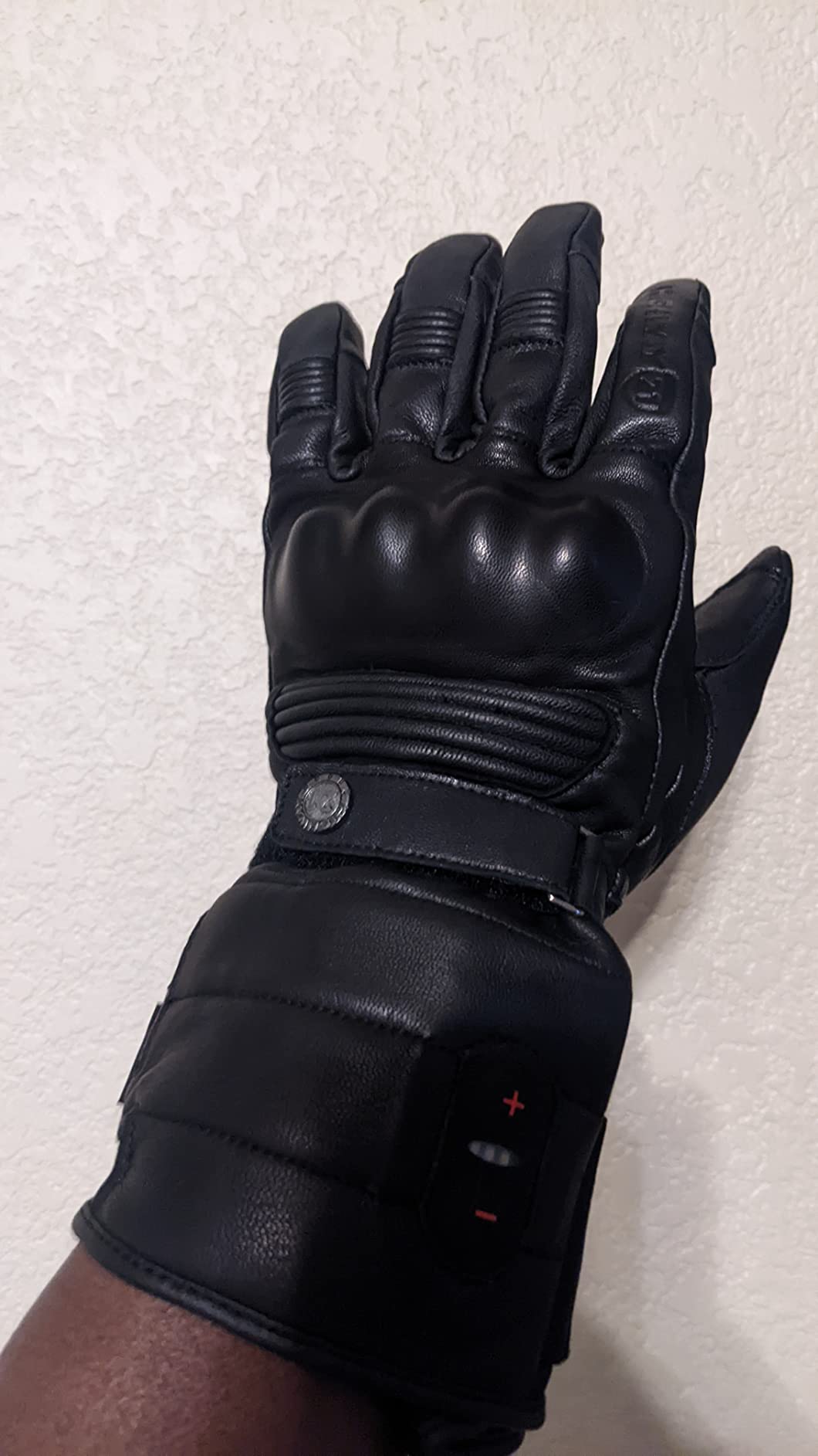 Highway 21 Radiant Heated Men's Cold Weather Motorcycle Leather Glove Waterproof Black Size Large customer photo 1