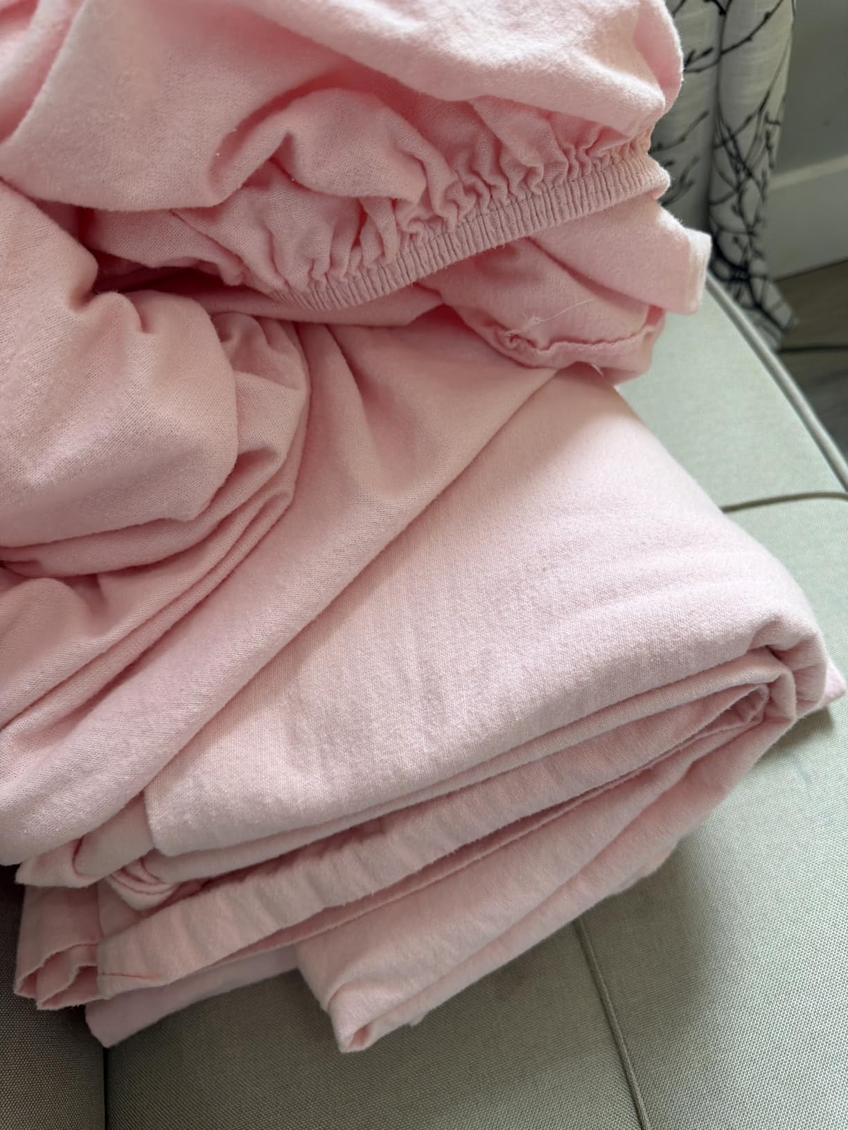 Bare Home Flannel Sheet Set 100% Cotton, Velvety Soft Heavyweight - Double Brushed Flannel - Deep Pocket (Queen, Grey) - Customer Photo 4