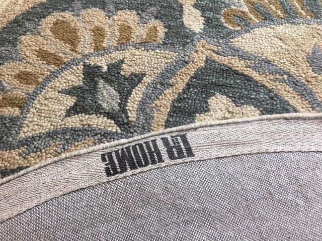 LR Home 4ft Round Indoor Wool Area Rug for Home Decor | Rugs for Living Room, Bedroom, Playroom, Entryway, Office | Hand Woven Modern Farmhouse Large Boho Area Rug for Room Decor | Rust/Teal - Customer Photo 1