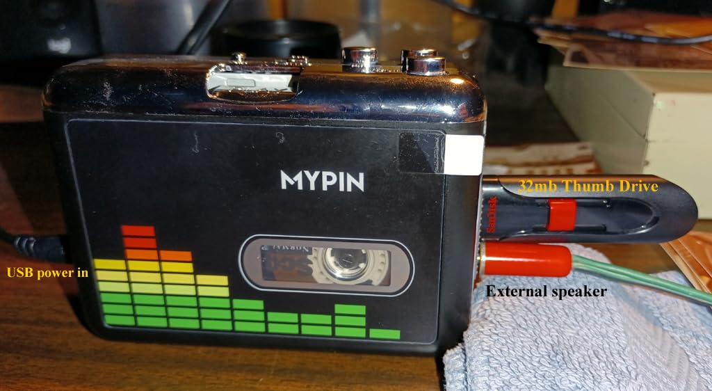 USB Cassette to MP3 Converter, Portable Walkman Cassette Audio Music Player Tape-to-MP3 Converter with Earphones, Volume Control, Auto Reverse, No PC Required customer photo 2
