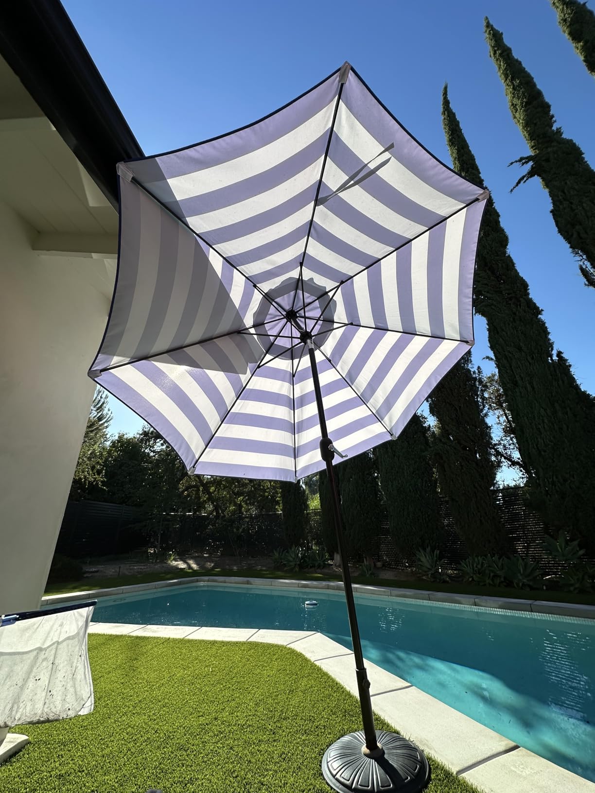 Blissun 9' Outdoor Patio Umbrella, Outdoor Table Umbrella, Yard Umbrella, Market Umbrella with 8 Sturdy Ribs, Push Button Tilt and Crank Customer Review Blissun 9' Outdoor Patio Umbrella, Outdoor Table Umbrella, Yard Umbrella, Market Umbrella with 8 Sturdy Ribs, Push Button Tilt and Crank - Customer Photo 1
