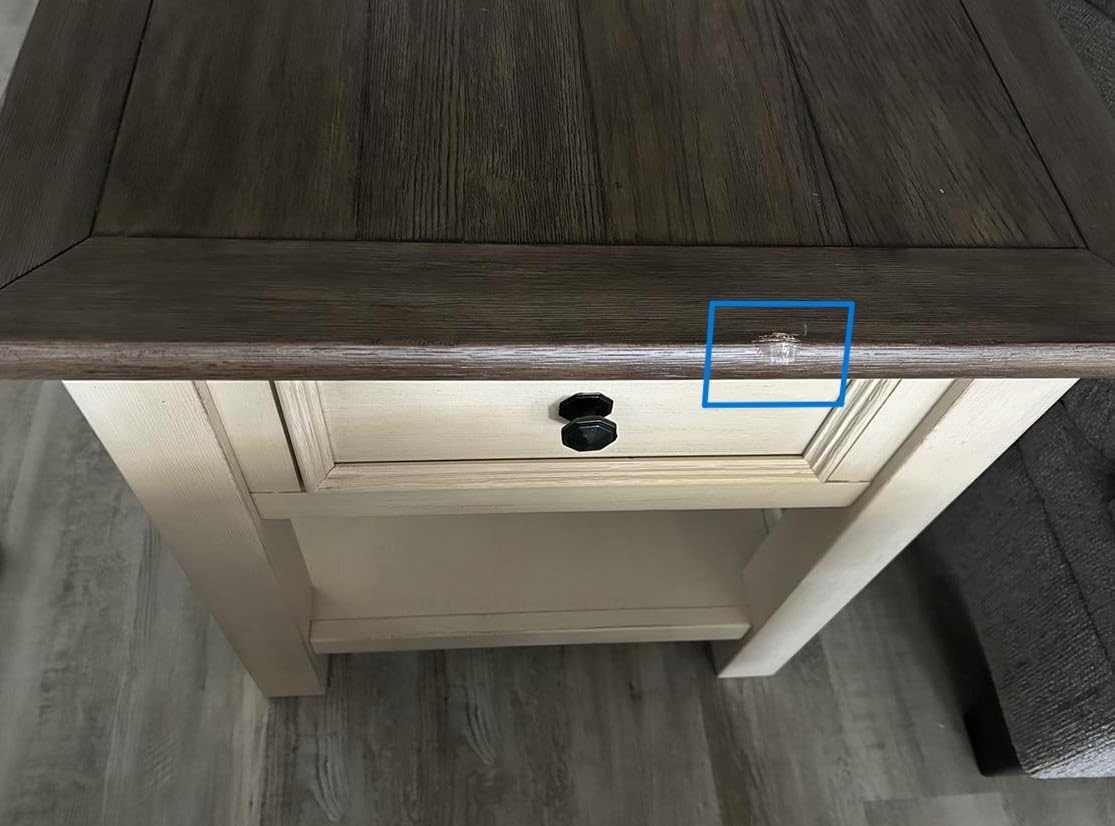 Signature Design by Ashley Tyler Creek Rustic End Table with Storage Drawer and Fixed Shelf, Brown & Black - Customer Photo 2
