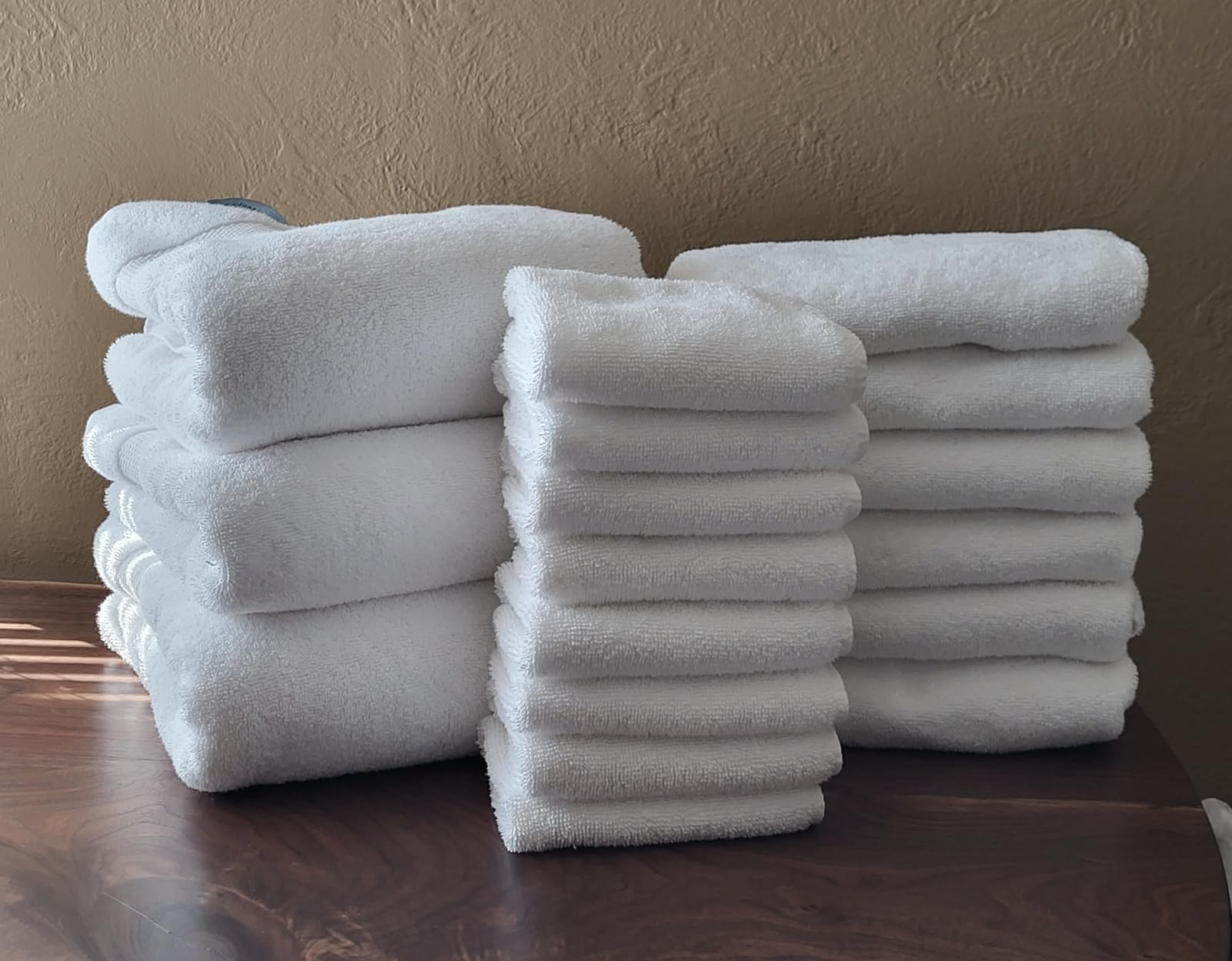 Luxury White Bath Towel Set of 8 Pieces - 100% Turkish Cotton 700 GSM Highly Absorbent Towels for Bathroom, 2 Bath Towels, 2 Hand Towels, 4 Washcloths - Customer Photo 1