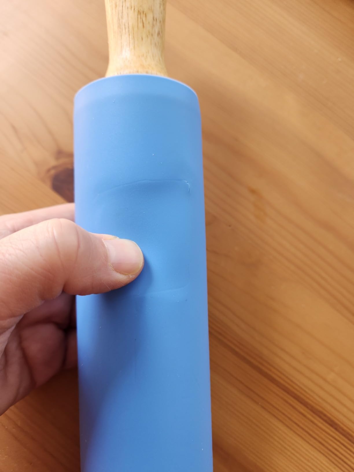Silicone Rolling Pin with Wooden Handle - Non Stick Surface Dough Roller-roller pins for baking Pastry,Pizza,Fondant,Tortilla, Bread Crus& Christmas Cookies Supplies Gift for Home Bakers. - Customer Photo 5