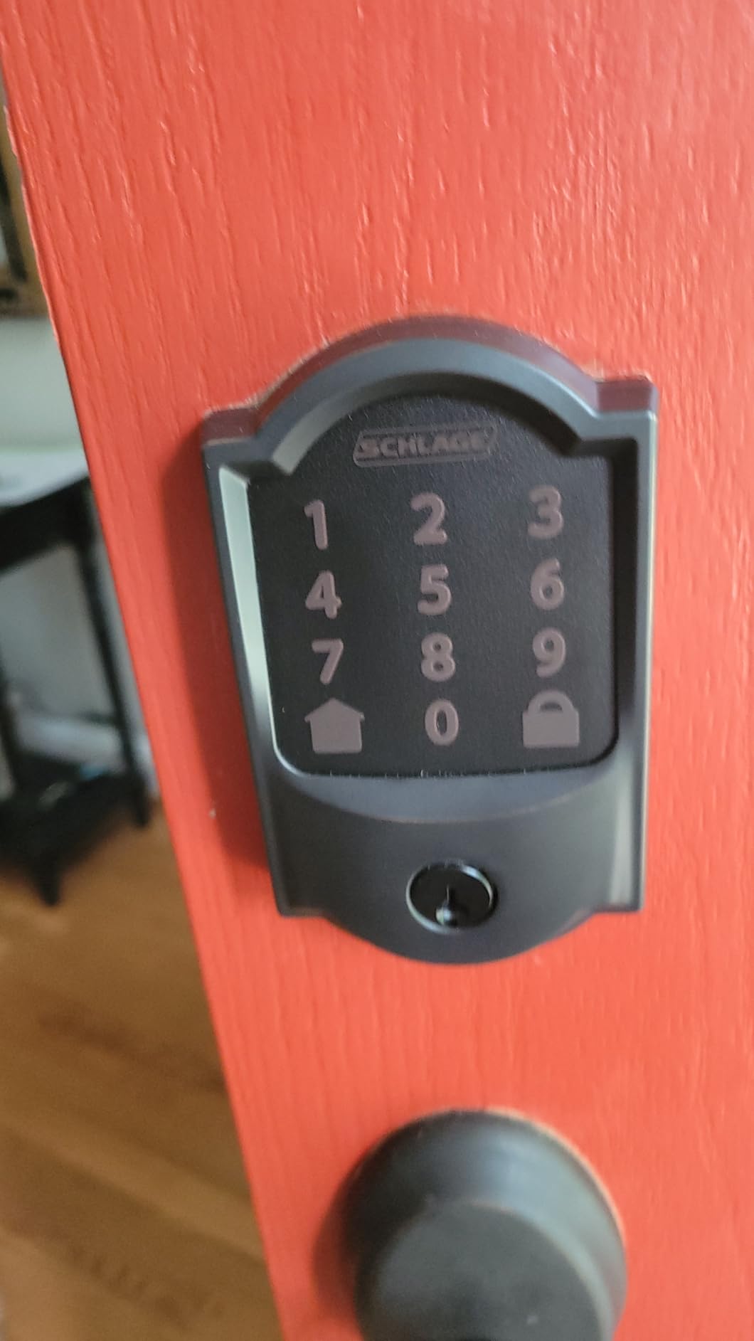 Schlage Encode Smart WiFi Deadbolt Lock for Front Door - Keyless Entry with App or Touchscreen - Works with Alexa, Hey Google, & Airbnb - Create Codes for Guests - Matte Black - Customer Photo 4