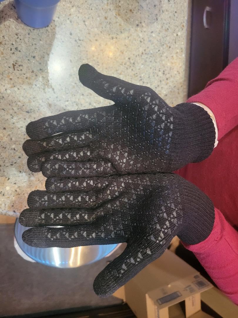 TRENDOUX Winter Gloves for Men Women - Upgraded Touch Screen Cold Weather Thermal Warm Knit Glove for Running Driving Hiking - Customer Photo 2