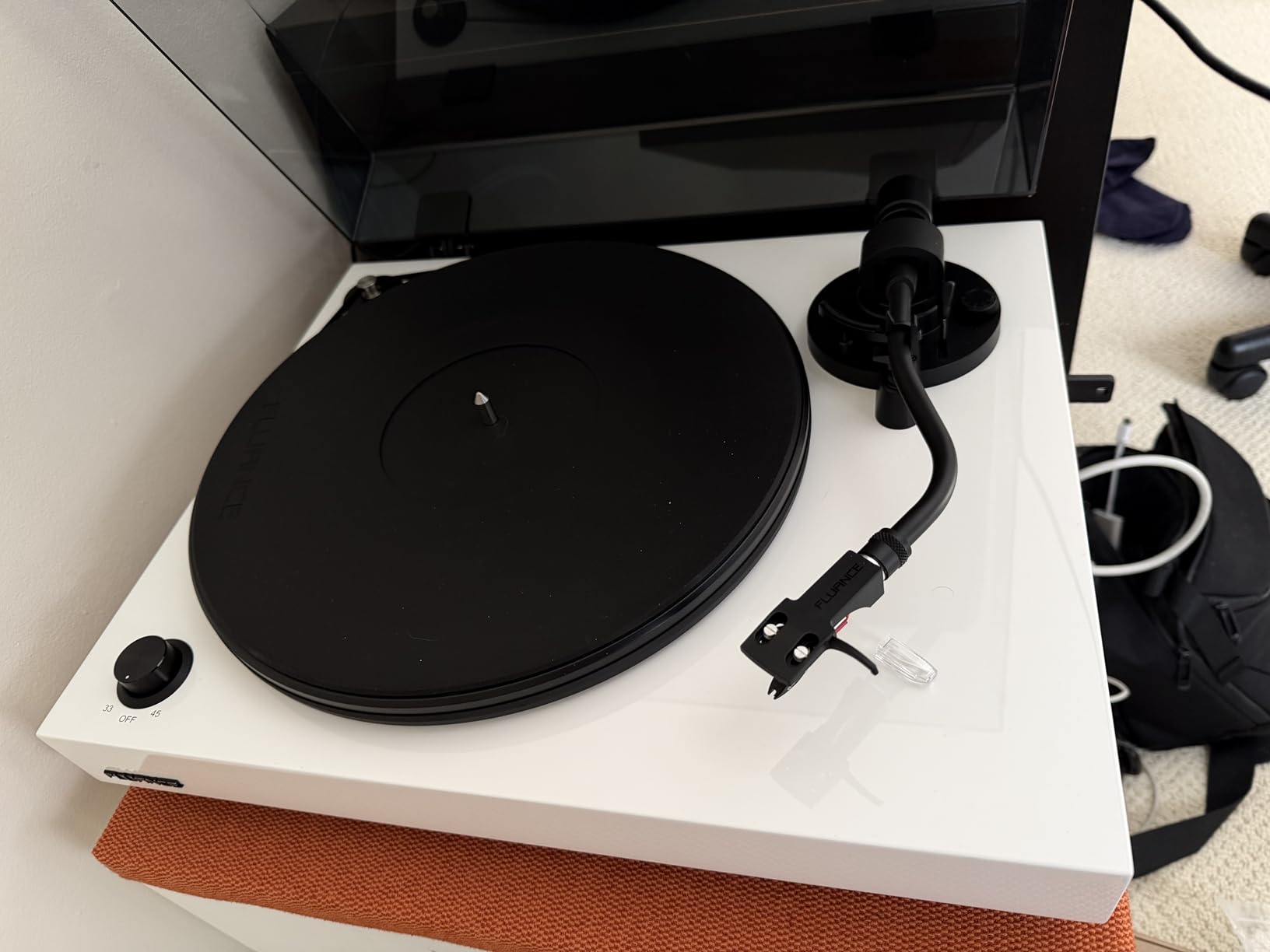Fluance RT82 Reference High Fidelity Vinyl Turntable Record Player with Ortofon OM10 Cartridge, Speed Control Motor, High Mass MDF Wood Plinth, Vibration Isolation Feet - Walnut - Customer Photo 2