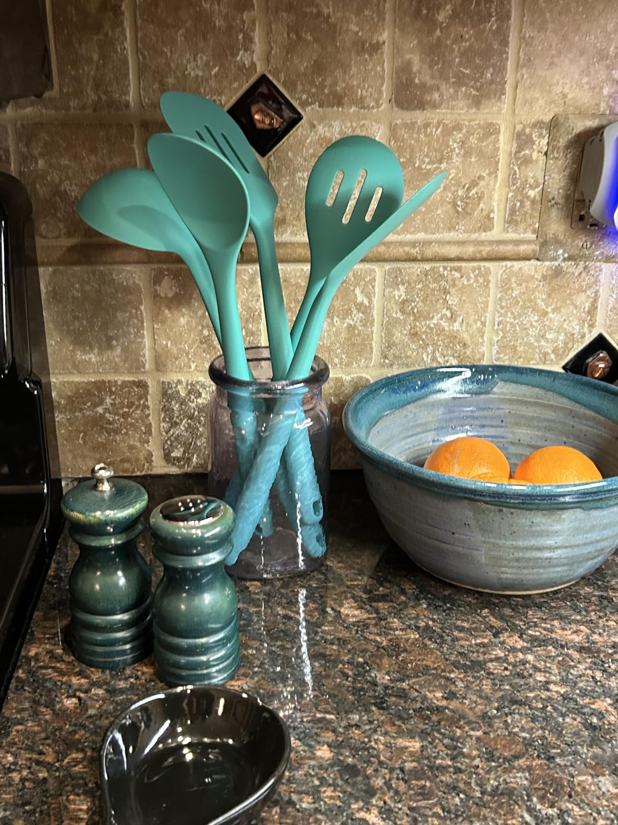 U-Taste Silicone Spatula Set with 600 Degrees Fahrenheit Heat Resistant (Black) - Customer Photo 1