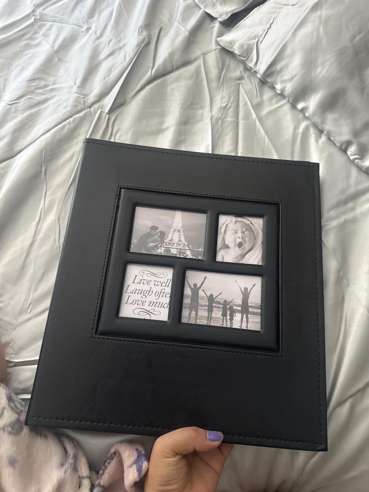 Ywlake Photo Album 4x6 500 Pockets Photo, Extra Large Capacity Family Wedding Picture Albums Holds 500 Horizontal and Vertical Photos Black - Customer Photo 2