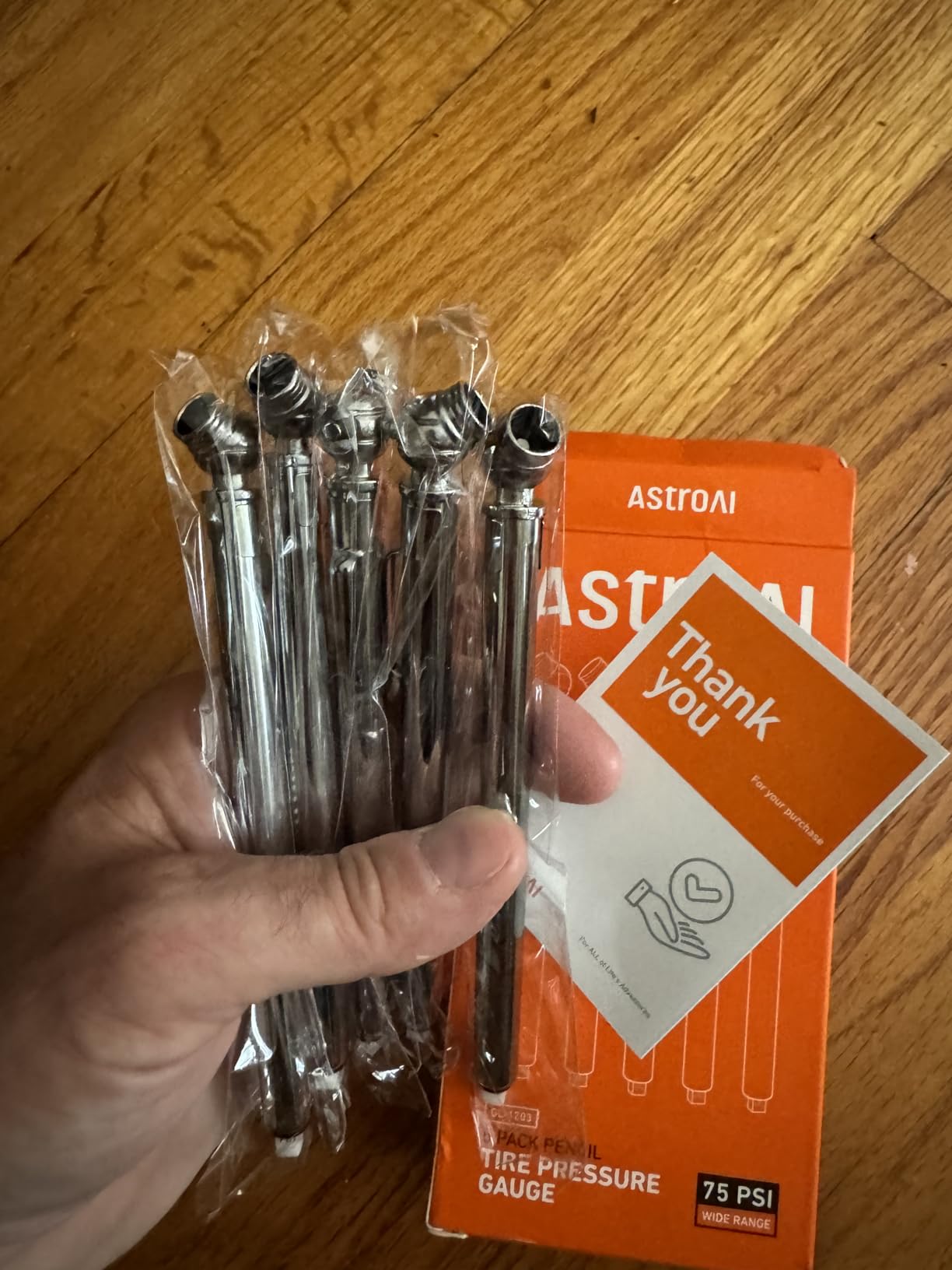 AstroAI Pencil Tire Pressure Gauge 2 Pack 10-75PSI, Calibrated to ANSI B40.1 Grade B, Stainless Steel Body Customer Review AstroAI Pencil Tire Pressure Gauge 2 Pack 10-75PSI, Calibrated to ANSI B40.1 Grade B, Stainless Steel Body - Customer Photo 2