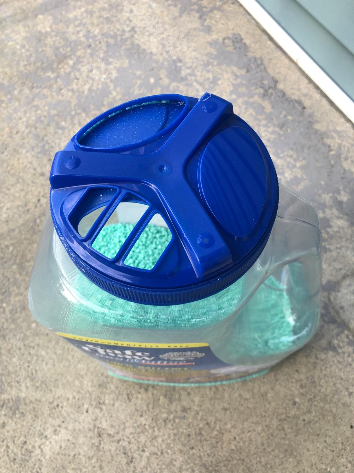 Safe Thaw Ice Melt - 100% Salt-Free, Pet & Concrete Safe, Industrial Strength, Chloride-Free, Fast-Acting Snow & Ice Melter with Traction Agent - Use on Asphalt, Roofs & All Surfaces, 10 lbs Jug Customer Review Safe Thaw Ice Melt - 100% Salt-Free, Pet & Concrete Safe, Industrial Strength, Chloride-Free, Fast-Acting Snow & Ice Melter with Traction Agent - Use on Asphalt, Roofs & All Surfaces, 10 lbs Jug - Customer Photo 1