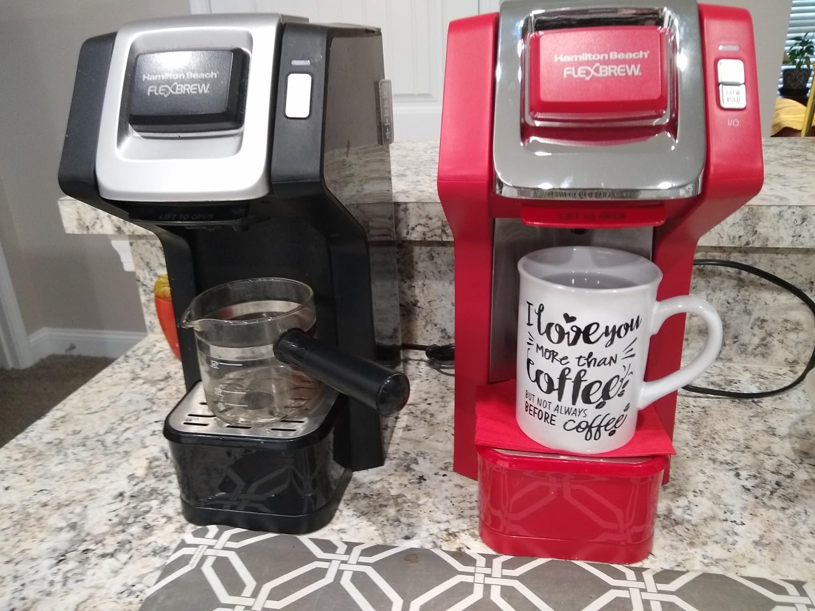 Hamilton Beach 49945 FlexBrew Single-Serve Coffee Maker Compatible with Pod Packs and Grounds, 1 Cup, Red Customer Review Hamilton Beach 49945 FlexBrew Single-Serve Coffee Maker Compatible with Pod Packs and Grounds, 1 Cup, Red - Customer Photo 1