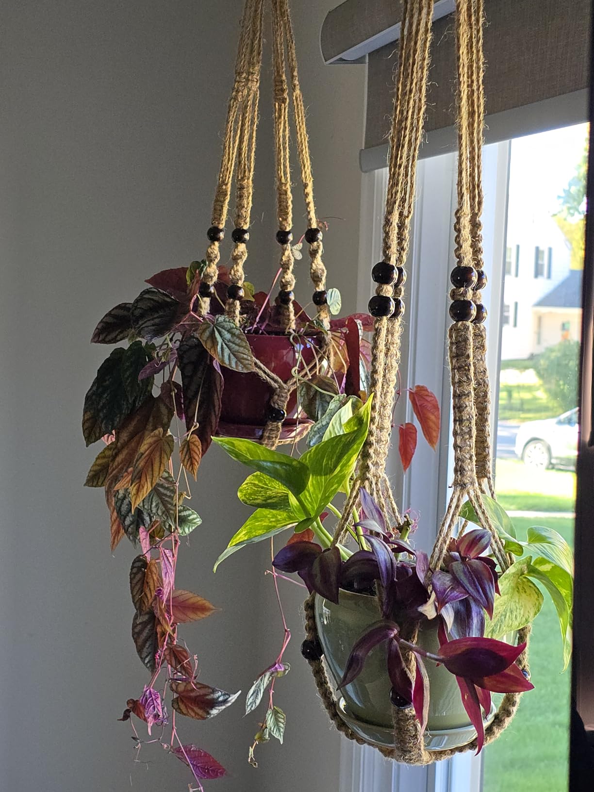 Mkono 3 Pack Macrame Plant Hangers Indoor Different Size Hanging Planter Basket Flower Pot Holder with Beads No Tassels 35 Mkono 3 Pack Macrame Plant Hangers Indoor Different Size Hanging Planter Basket Flower Pot Holder with Beads No Tassels 35