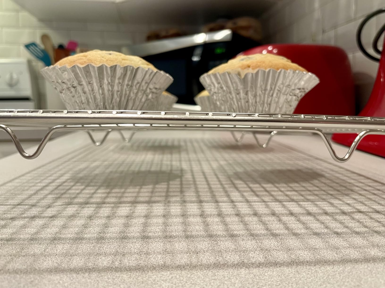 Ultra Cuisine Oven-Safe, Dishwasher-Safe 100% Stainless Steel Cooling and Baking Rack Set Heavy Duty Tight-Wire - 11.5 x 16.5-inch - Set of 2 - Half Sheet Pan Cooling Racks - Customer Photo 1