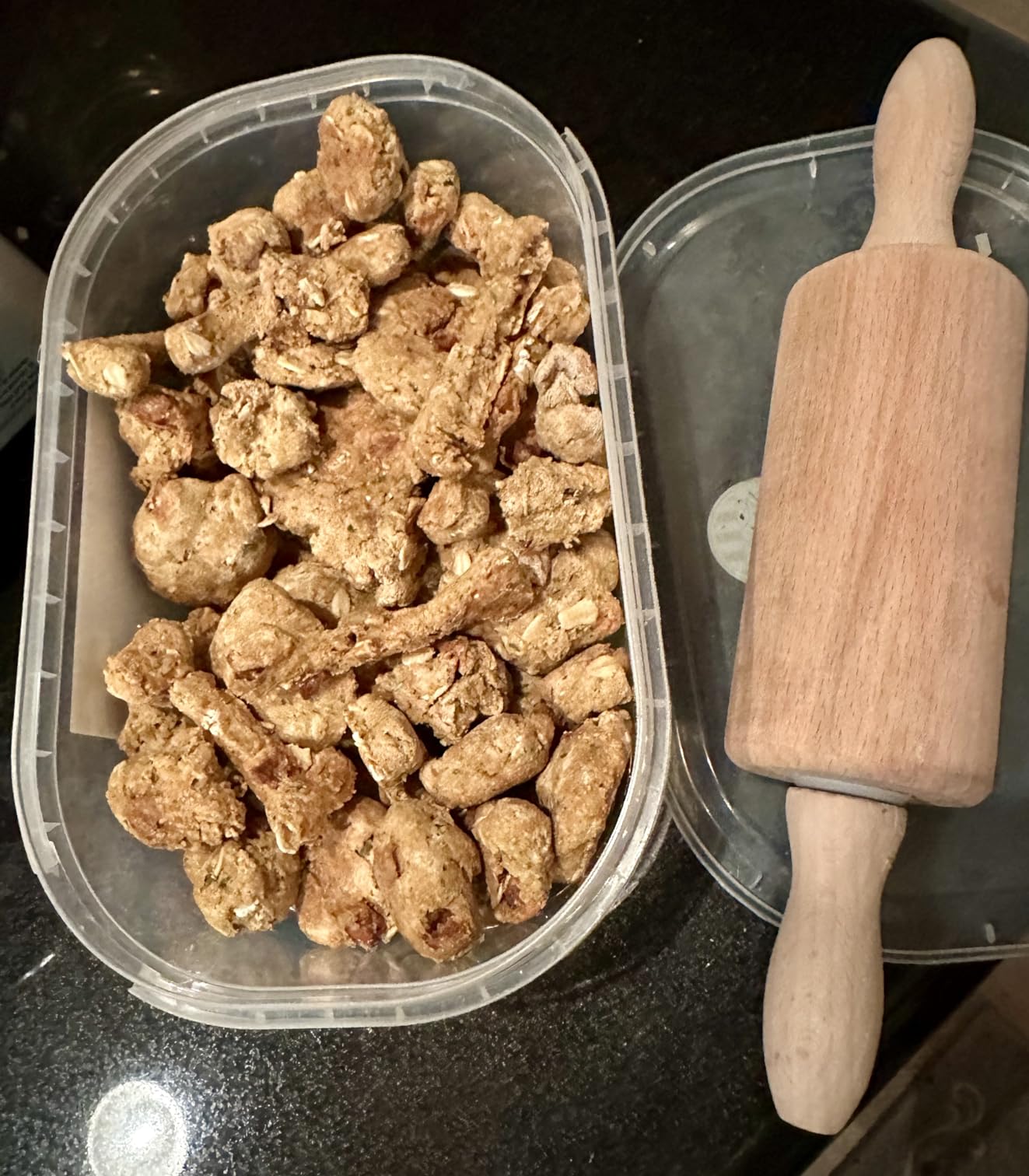 Wooden Rolling Pin 17.6 Inch with Rotating Ergonomic Handles – Classic Beech Wood Dough Roller for Baking Pizza, Pastry, Bread, and Cookies - Customer Photo 4