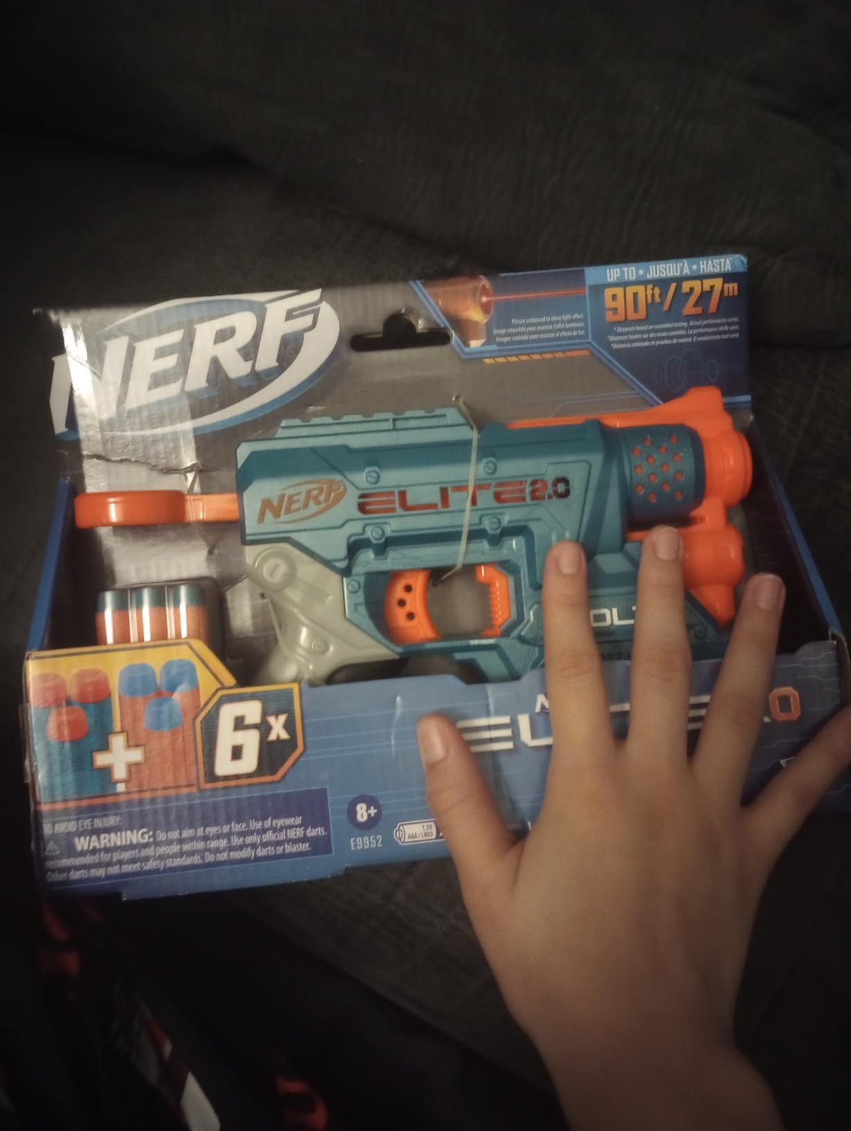 Nerf Elite 2.0 Volt SD-1 Blaster, 6 Official Nerf Darts, 2 Tactical Rails to Customize for Battle, Christmas Stocking Stuffers for Kids Ages 8 and Up Customer Review Nerf Elite 2.0 Volt SD-1 Blaster, 6 Official Nerf Darts, 2 Tactical Rails to Customize for Battle, Christmas Stocking Stuffers for Kids Ages 8 and Up - Customer Photo 1