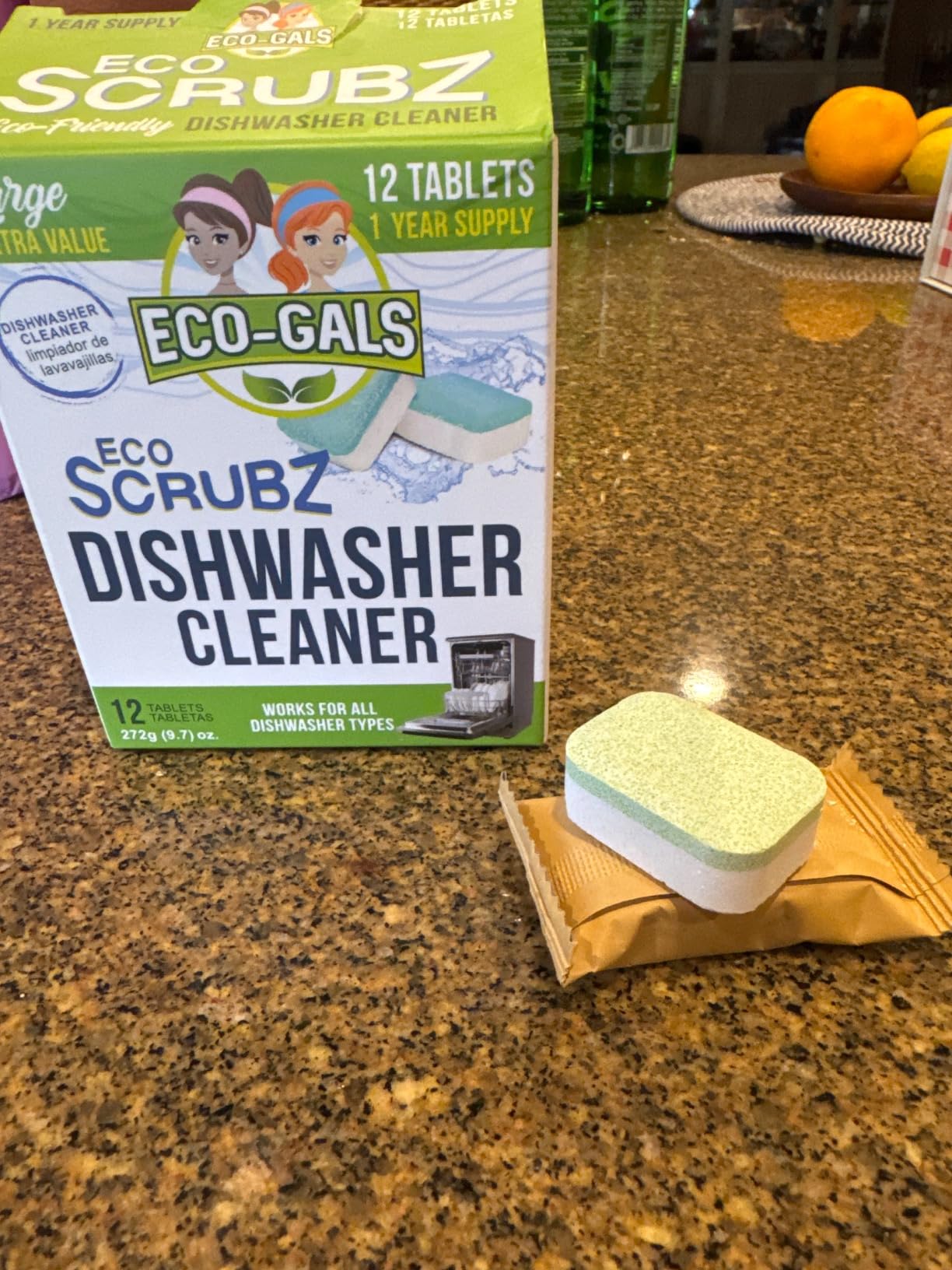 Eco-Gals Dishwasher Cleaner - 12 Tablets - 12 Month Supply - Unscented Customer Review Eco-Gals Dishwasher Cleaner - 12 Tablets - 12 Month Supply - Unscented - Customer Photo 2