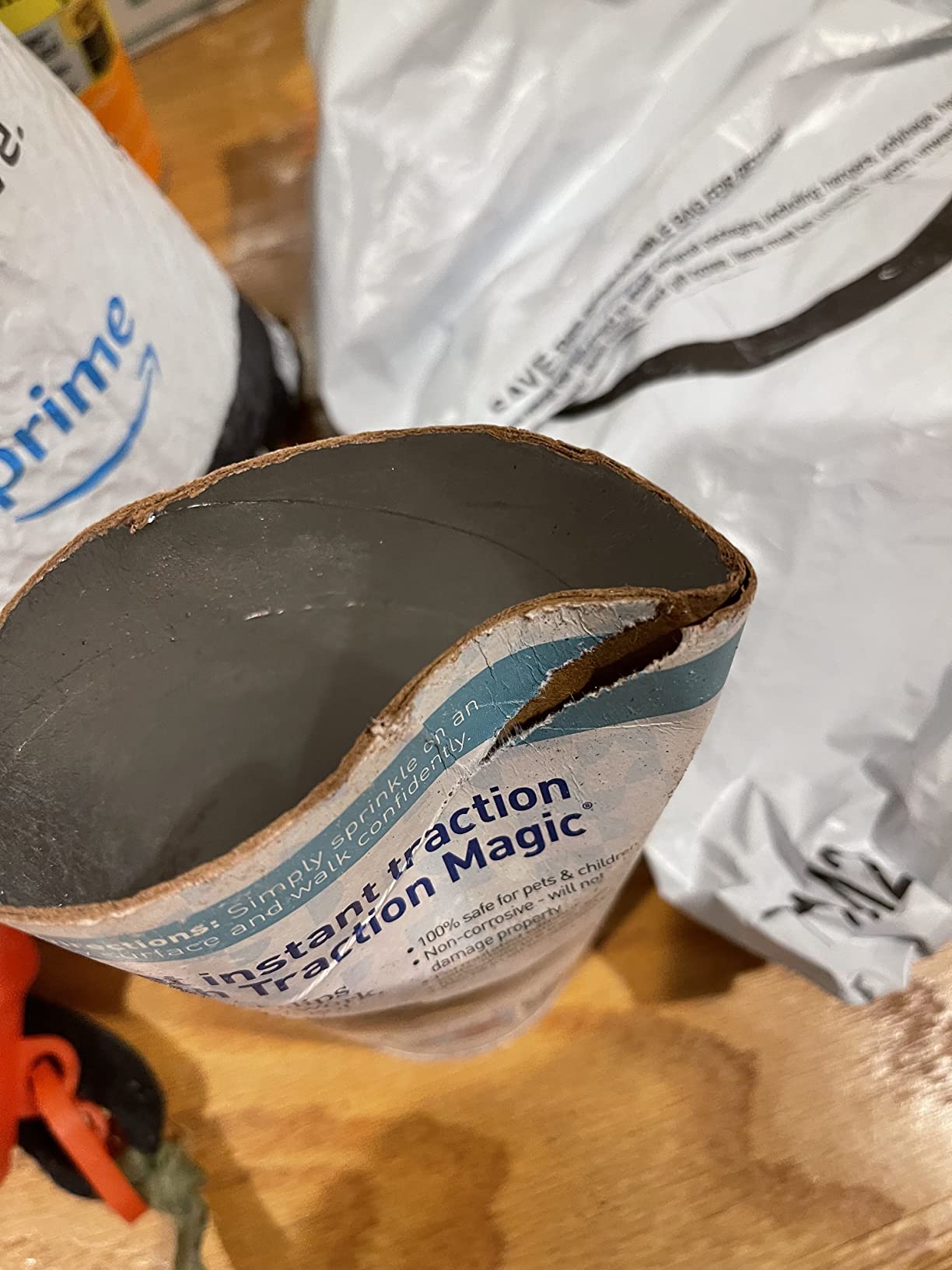 Walk on Ice - Instant Grip for Snow & Ice, Prevent Slips & Falls, Safe for Kids, Pets, & Cars, Unique Mineral Blend, 100% Salt & Chemical Free, 1.75 lb CAN for Walkways & Sidewalks Customer Review Walk on Ice - Instant Grip for Snow & Ice, Prevent Slips & Falls, Safe for Kids, Pets, & Cars, Unique Mineral Blend, 100% Salt & Chemical Free, 1.75 lb CAN for Walkways & Sidewalks - Customer Photo 2