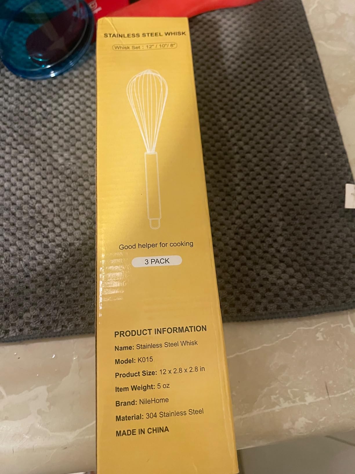 NileHome Stainless Steel Whisk Set 8