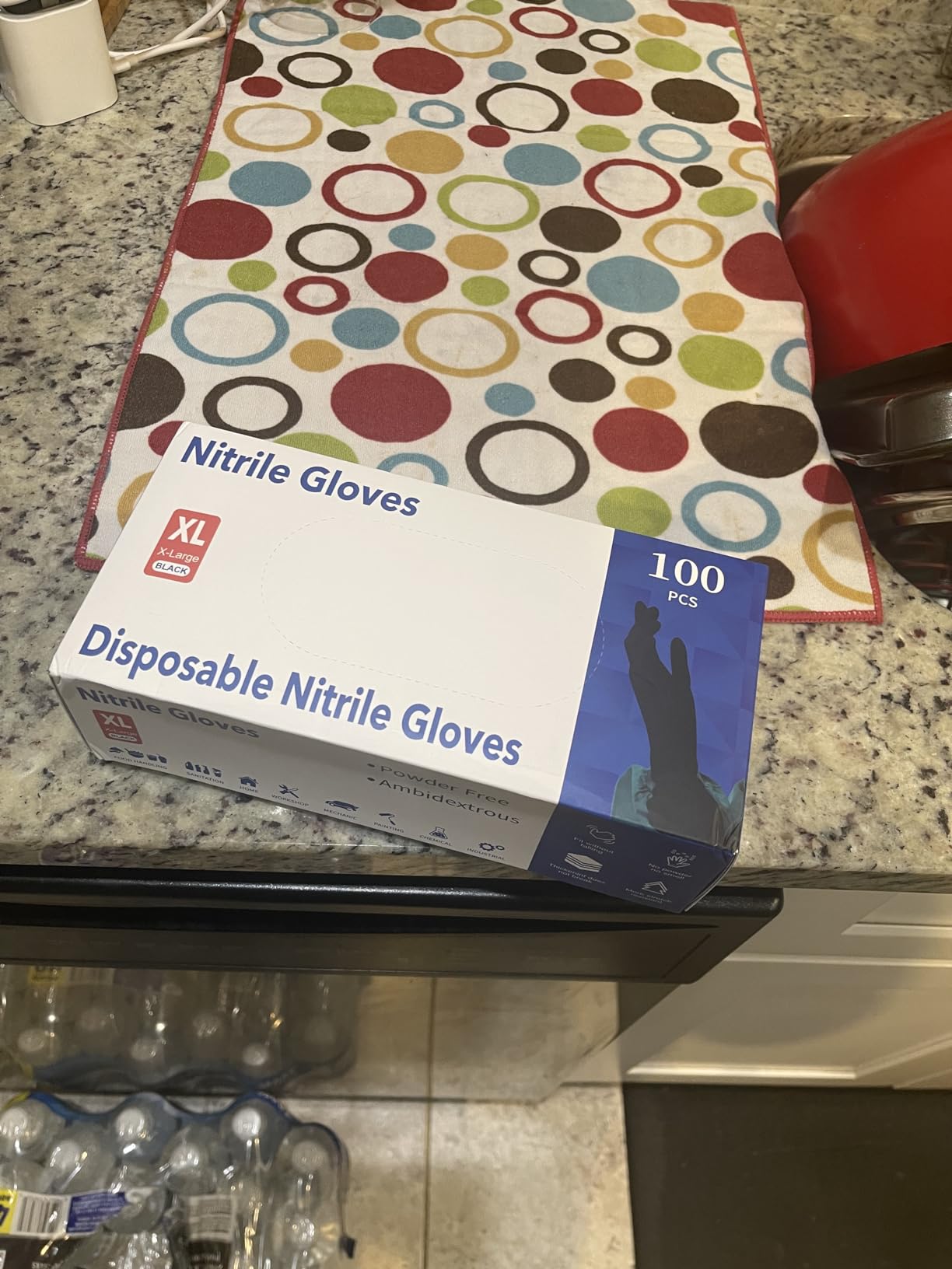 Keoely Black Nitrile Disposable Gloves Pack of 100, Latex Free Safety Working Gloves for Food Handle or Industrial Use, Large (Pack of 100) - Customer Photo 2