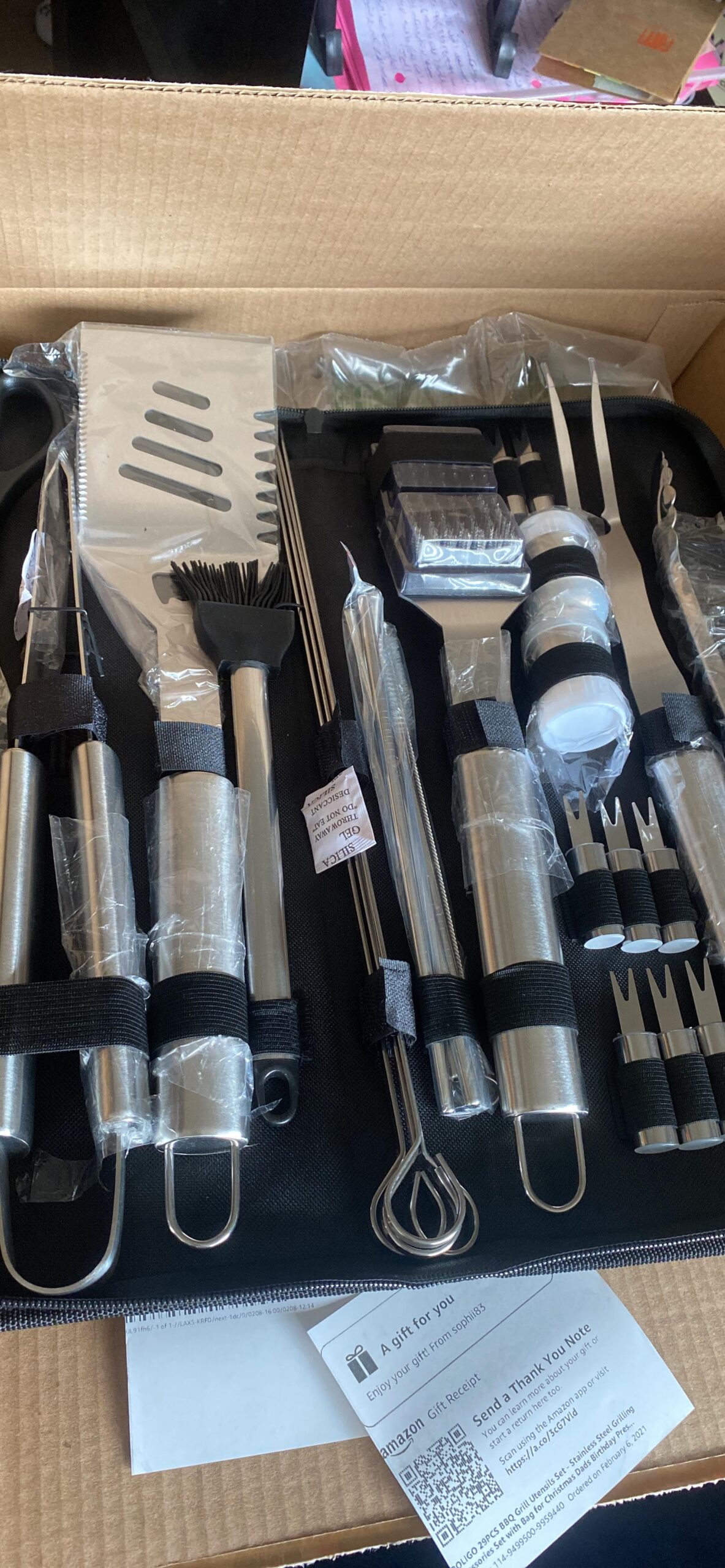 POLIGO 26PCS BBQ Accessories for Outdoor Grill Utensils Set Stainless Steel BBQ Tools Grilling Tools Set for Birthday Fathers Day Dads Presents, Barbecue Accessories Ideal Grilling Gifts for Men Women - Customer Photo 1