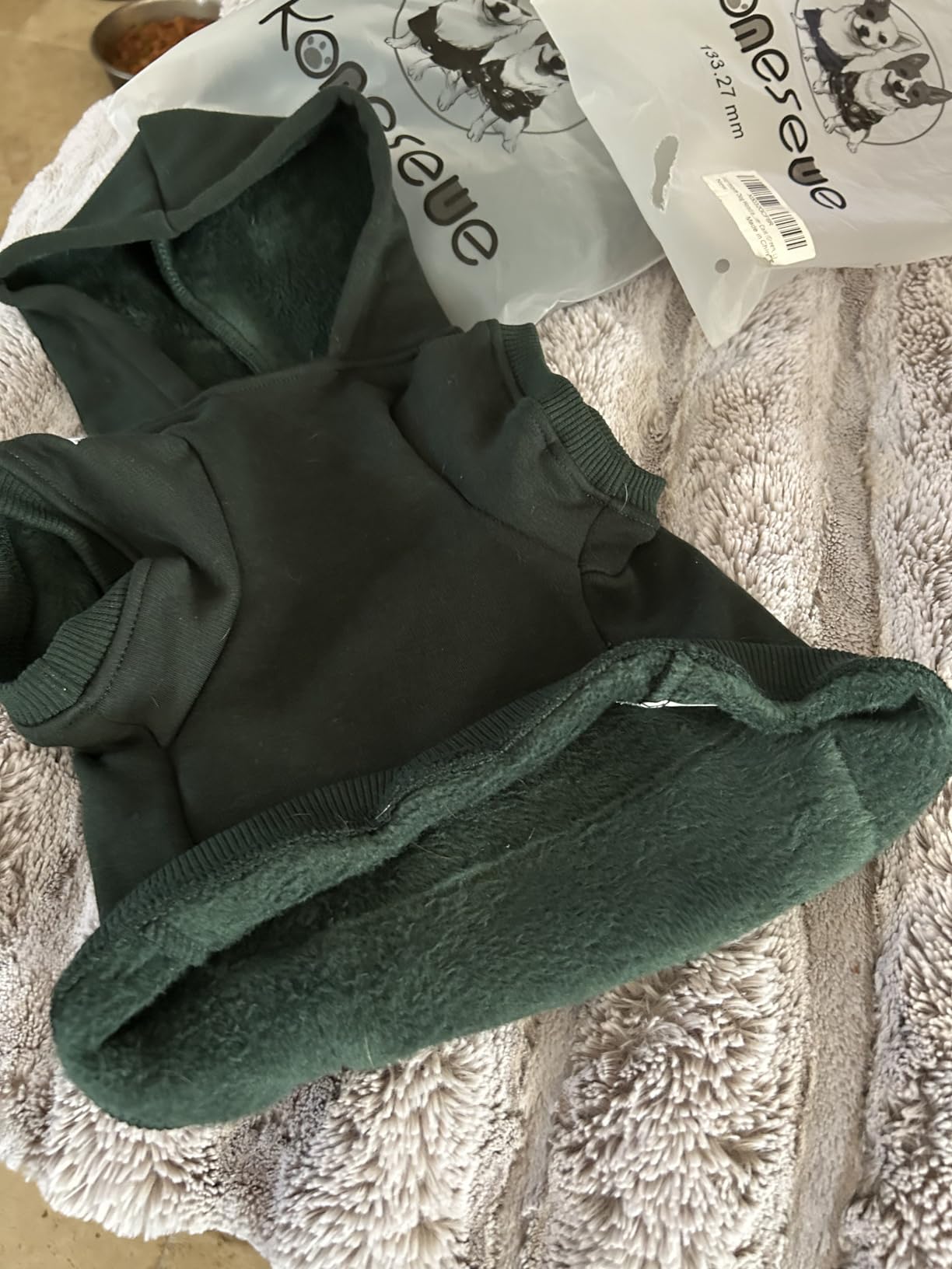 Koneseve Dog Hoodie Fleece Puppy Clothes Warm Sweater with Hat for Small Dogs Cat Hooded Shirt Kitten Pet Basic Hoodies Sweatshirt with Pocket Customer Review Koneseve Dog Hoodie Fleece Puppy Clothes Warm Sweater with Hat for Small Dogs Cat Hooded Shirt Kitten Pet Basic Hoodies Sweatshirt with Pocket - Customer Photo 2